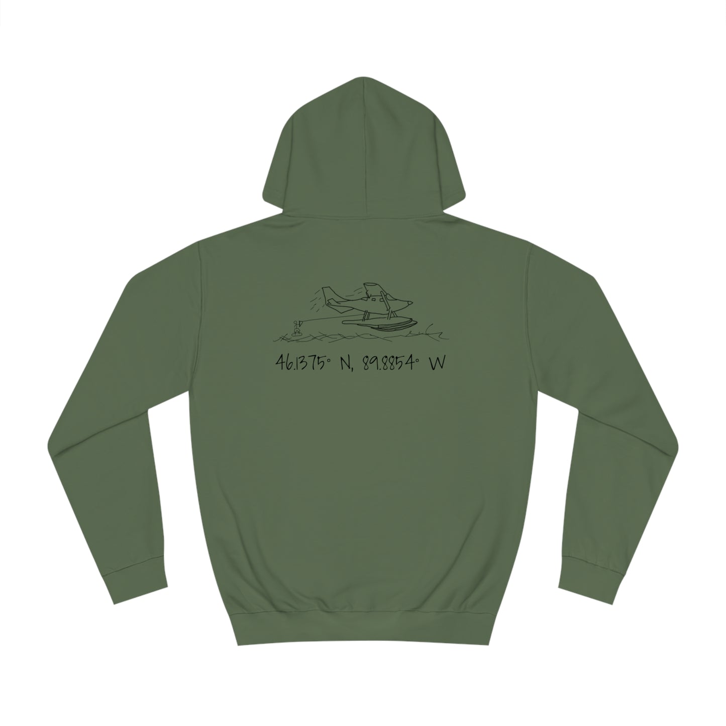 Manitowish Waters Wakeboard Float Plane - Unisex Hoodie Medium Weight