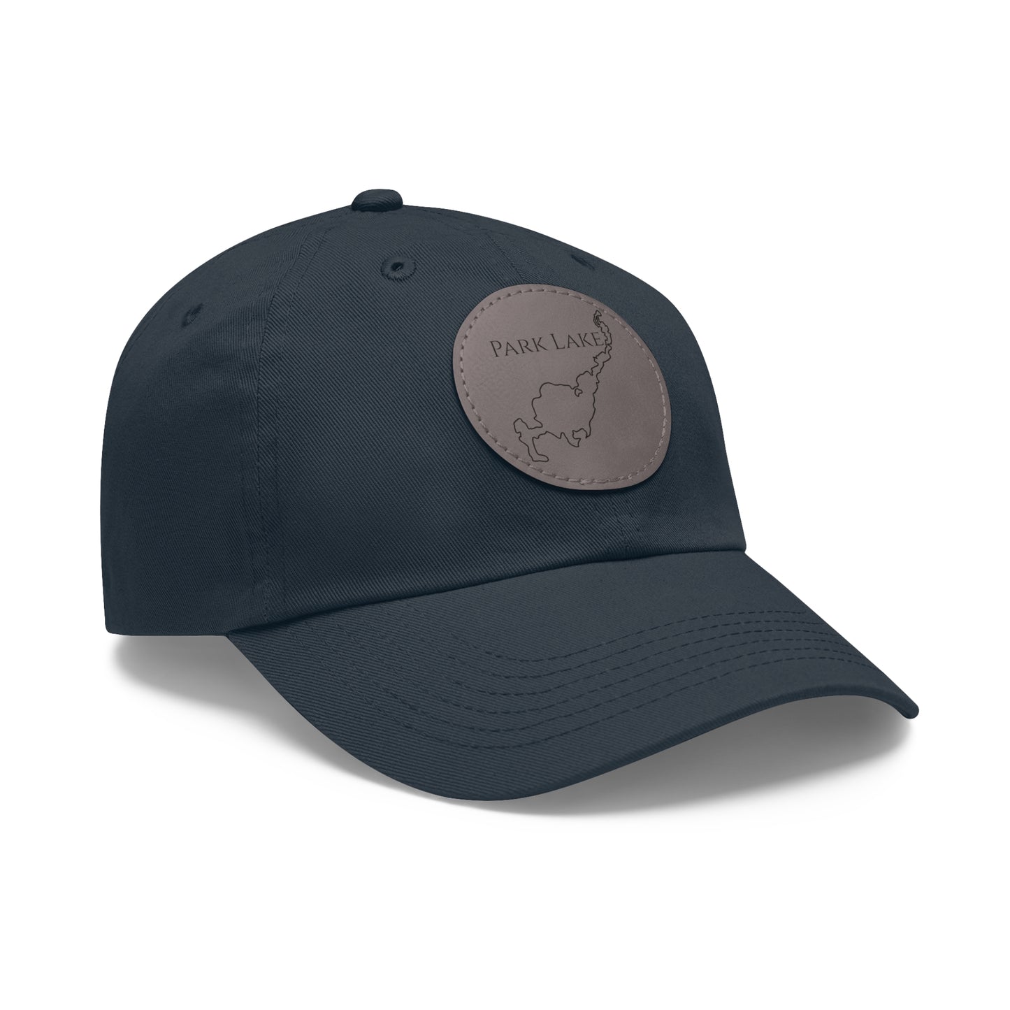 Park Lake Embroidered Hat with Leather Patch