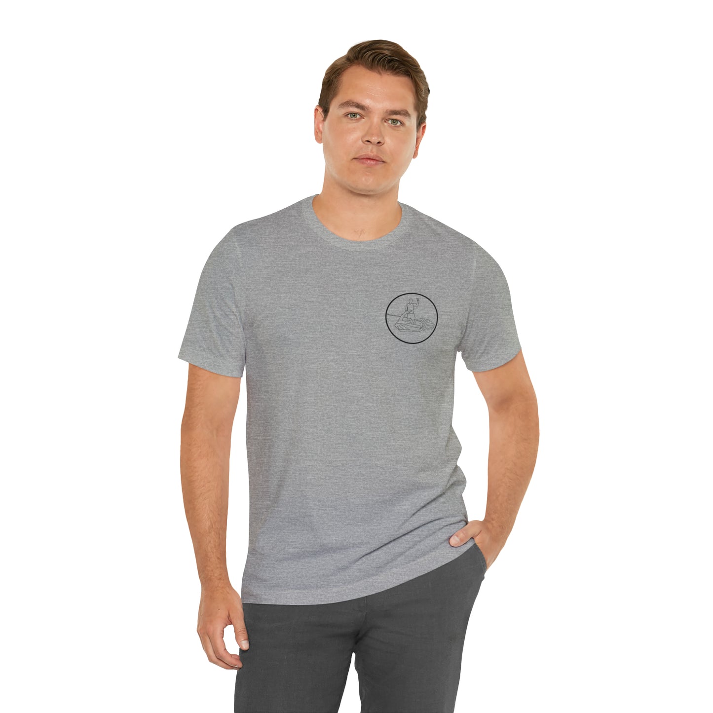 Standup Jetski Front, 2008 Malibu Wakesetter - Okauchee Lake Unisex Lightweight Short Sleeve Tee