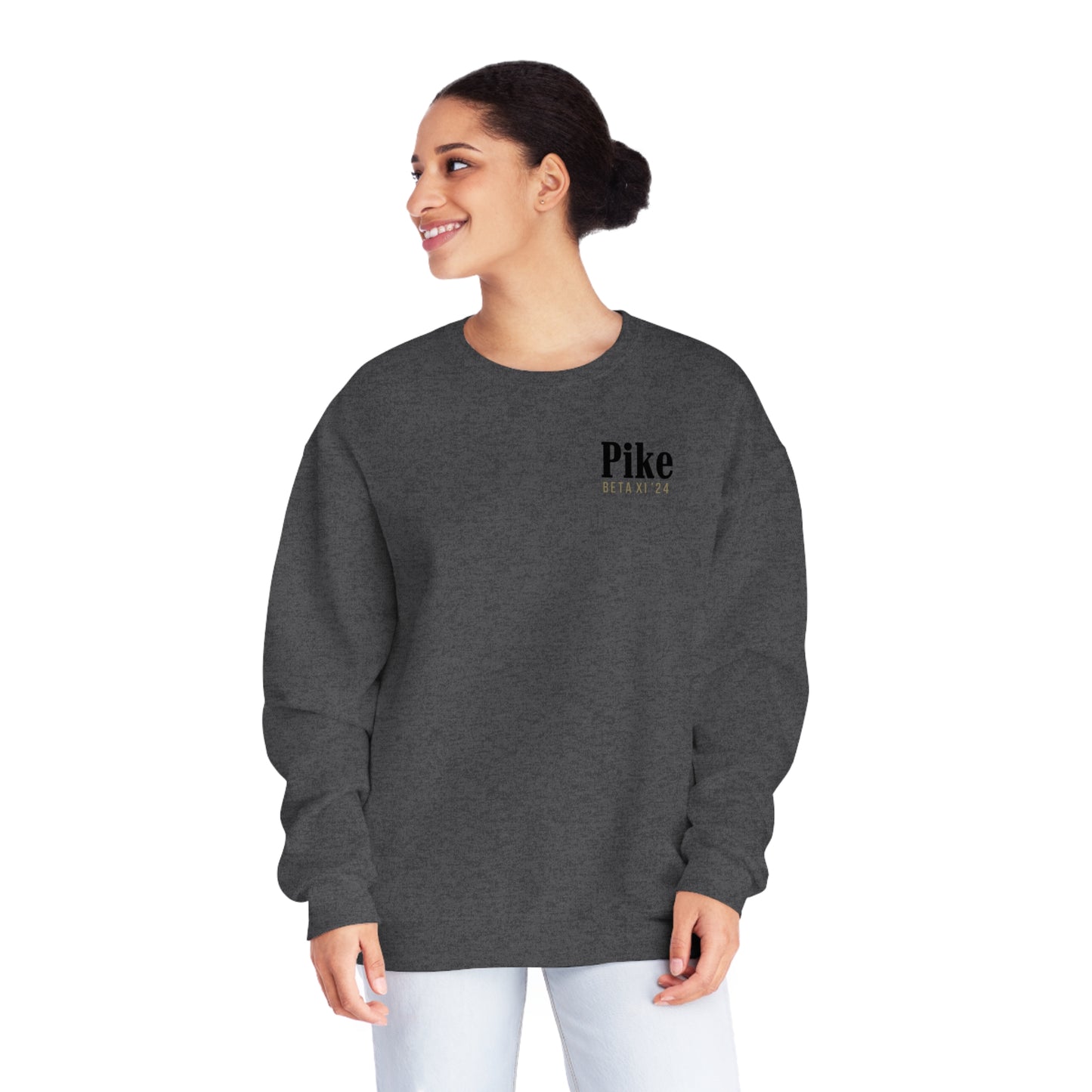 Pike Mockup 1 Crewneck Sweatshirt budwiser red