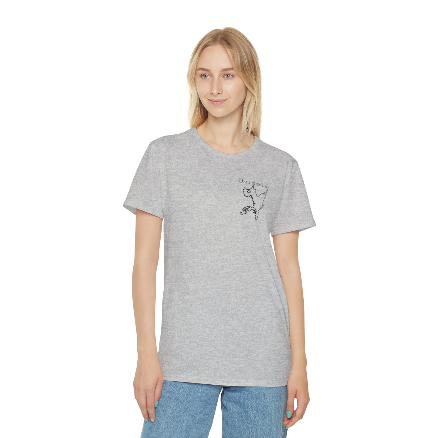 Okauchee Lake, kayak back - Unisex Lightweight short sleeve