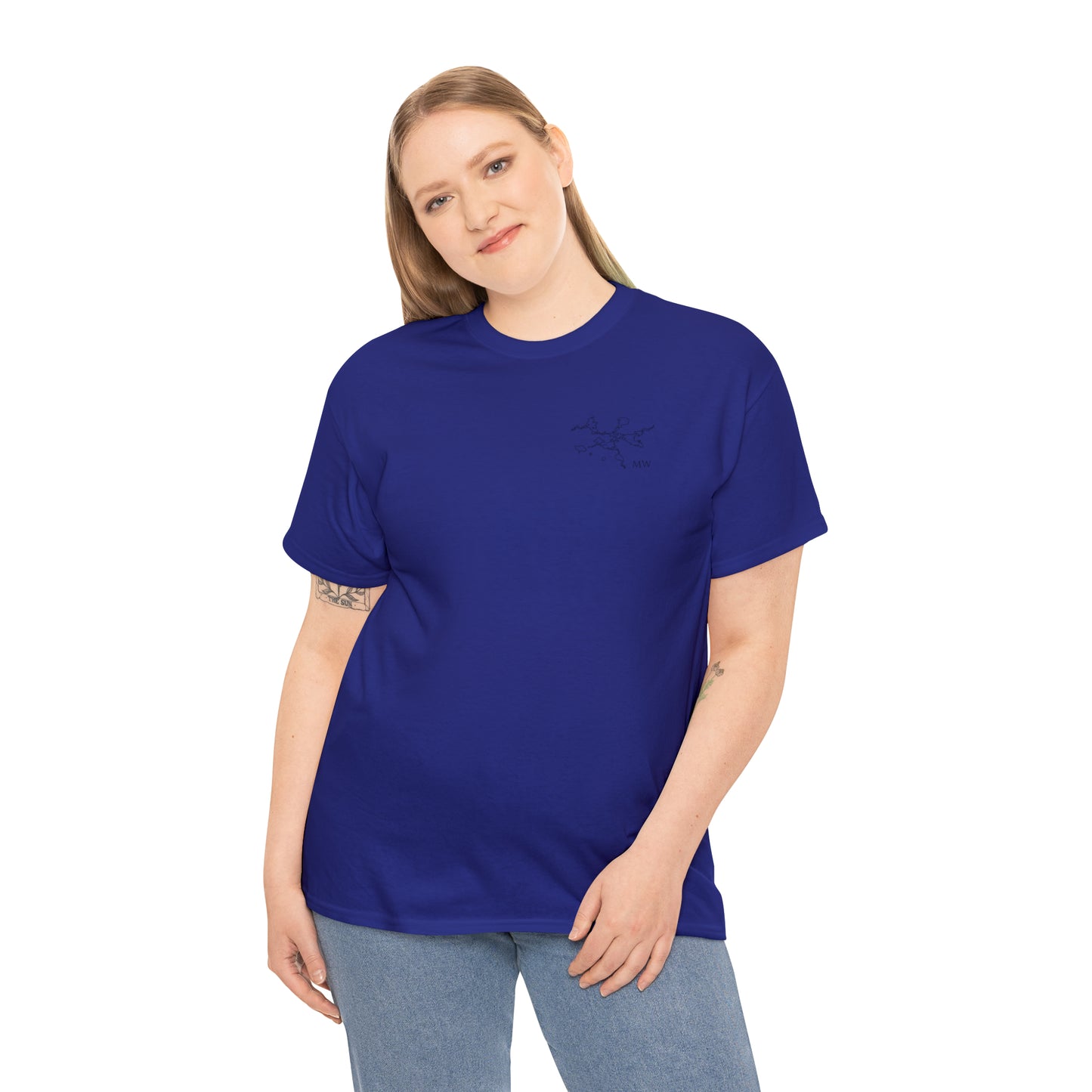 Manitowish Waters Fishing Off Dock - Unisex Heavyweight Short Sleeve Tee