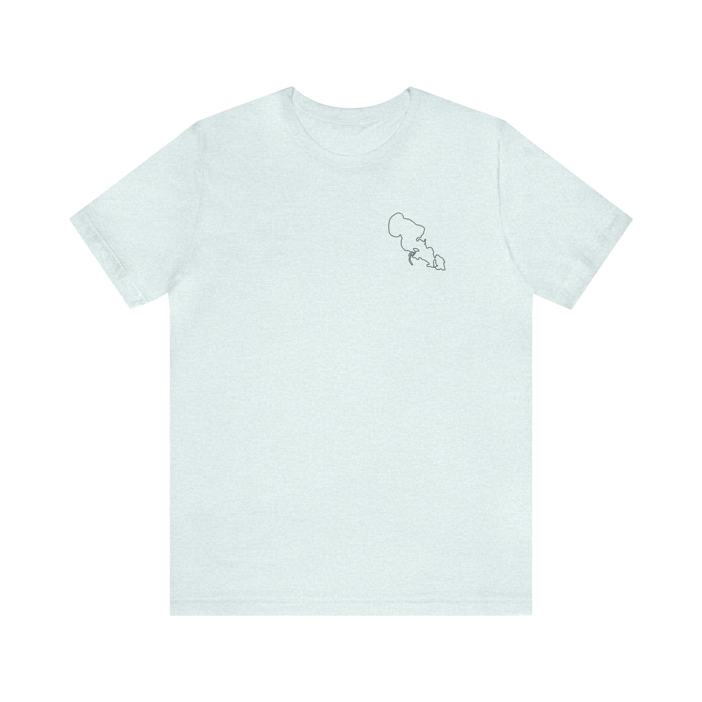 Row Boat Dog Fishing Color - Lac LaBelle Unisex Lightweight Short Sleeve Tee