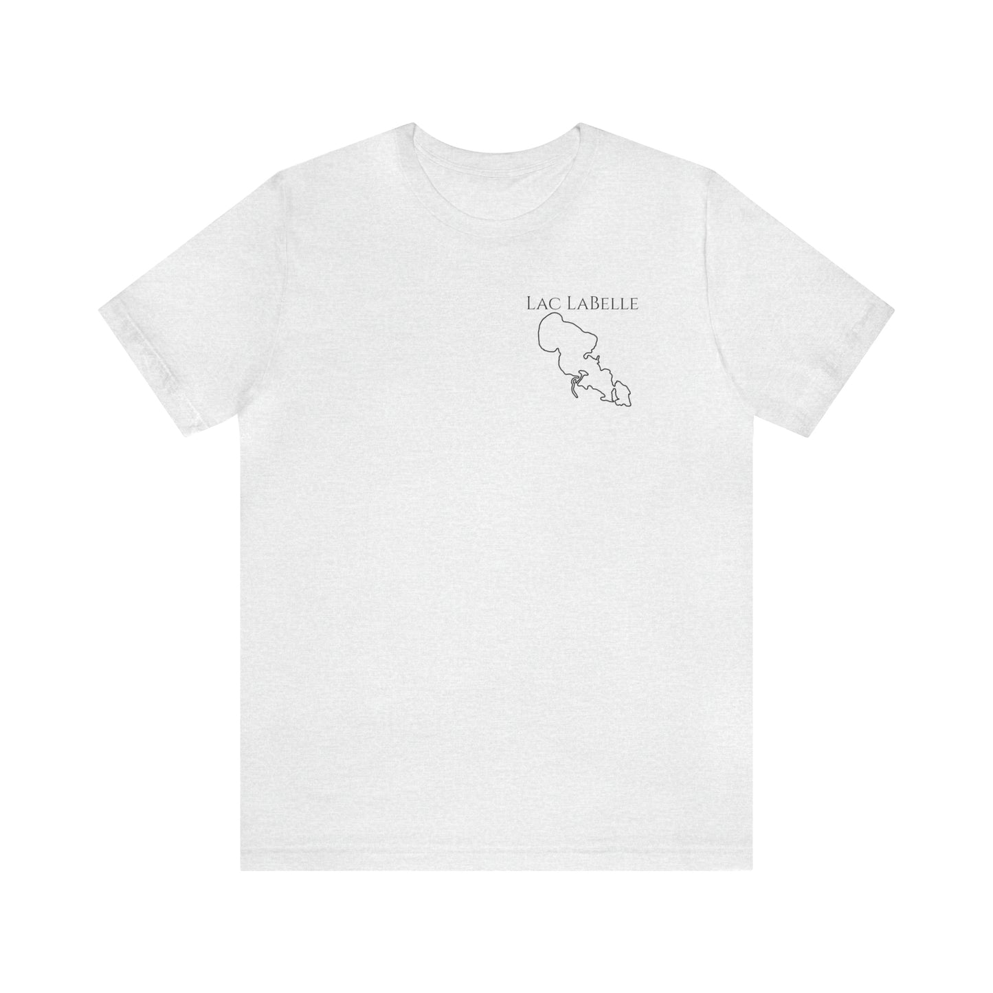 Lac LaBelle, Plain Lake Patch - Unisex Lightweight Short Sleeve Tee