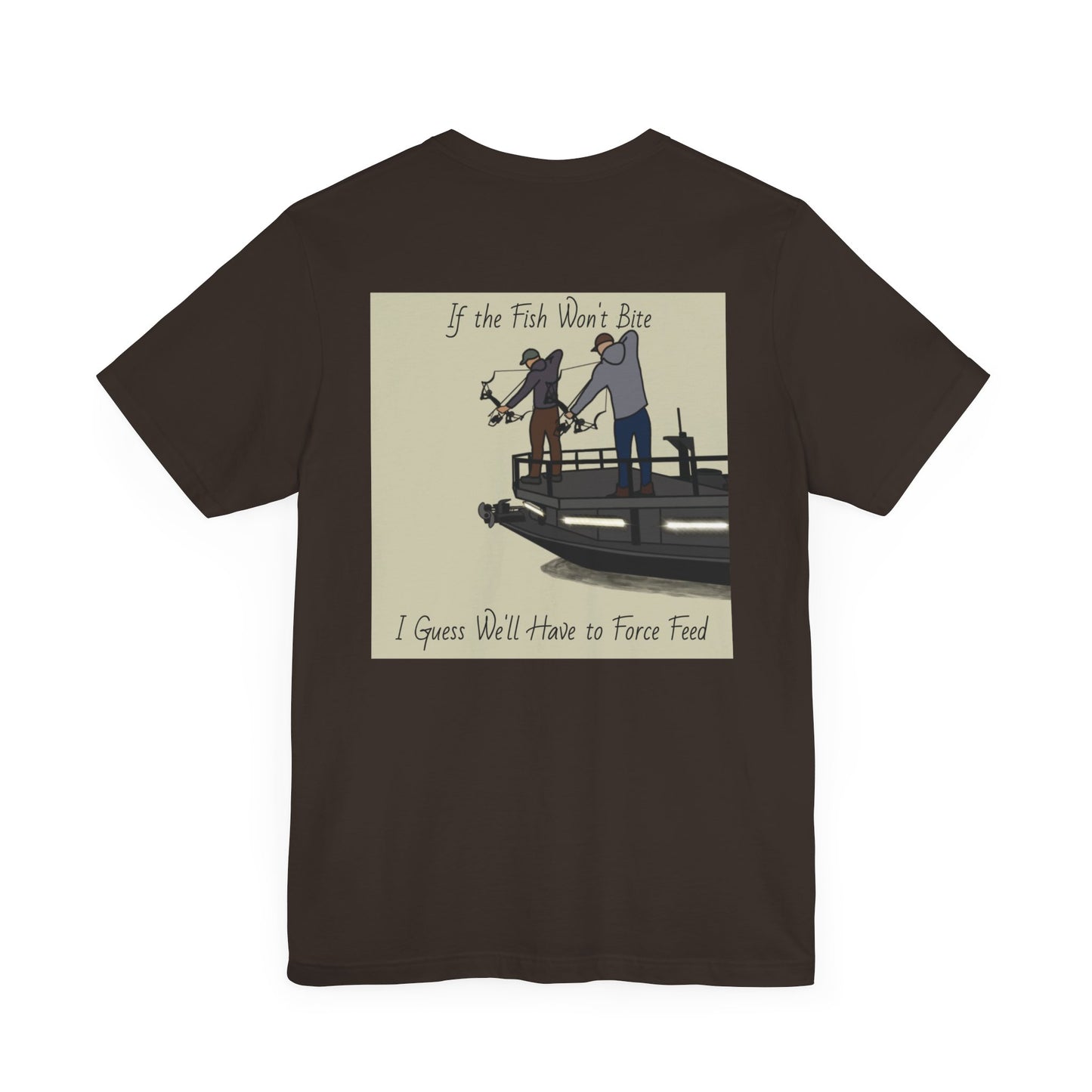 Bow fishing and Okauchee Lake Model - Unisex Lightweight Short Sleeve Tee
