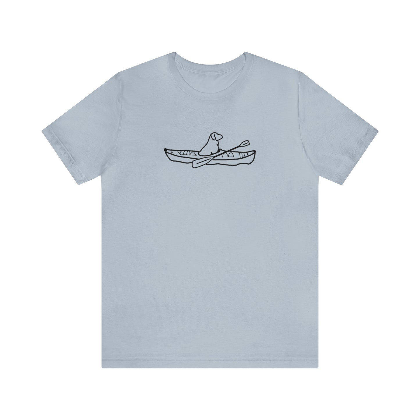 Lac LaBelle, Kayak Dog - Unisex Lightweight Short Sleeve Tee