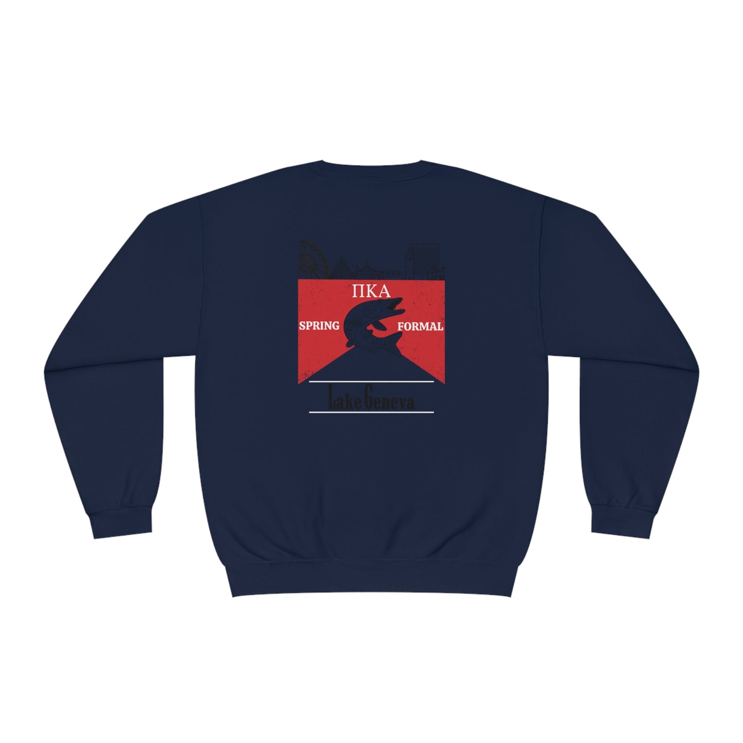 Pike Mockup 1 Crewneck Sweatshirt budwiser red