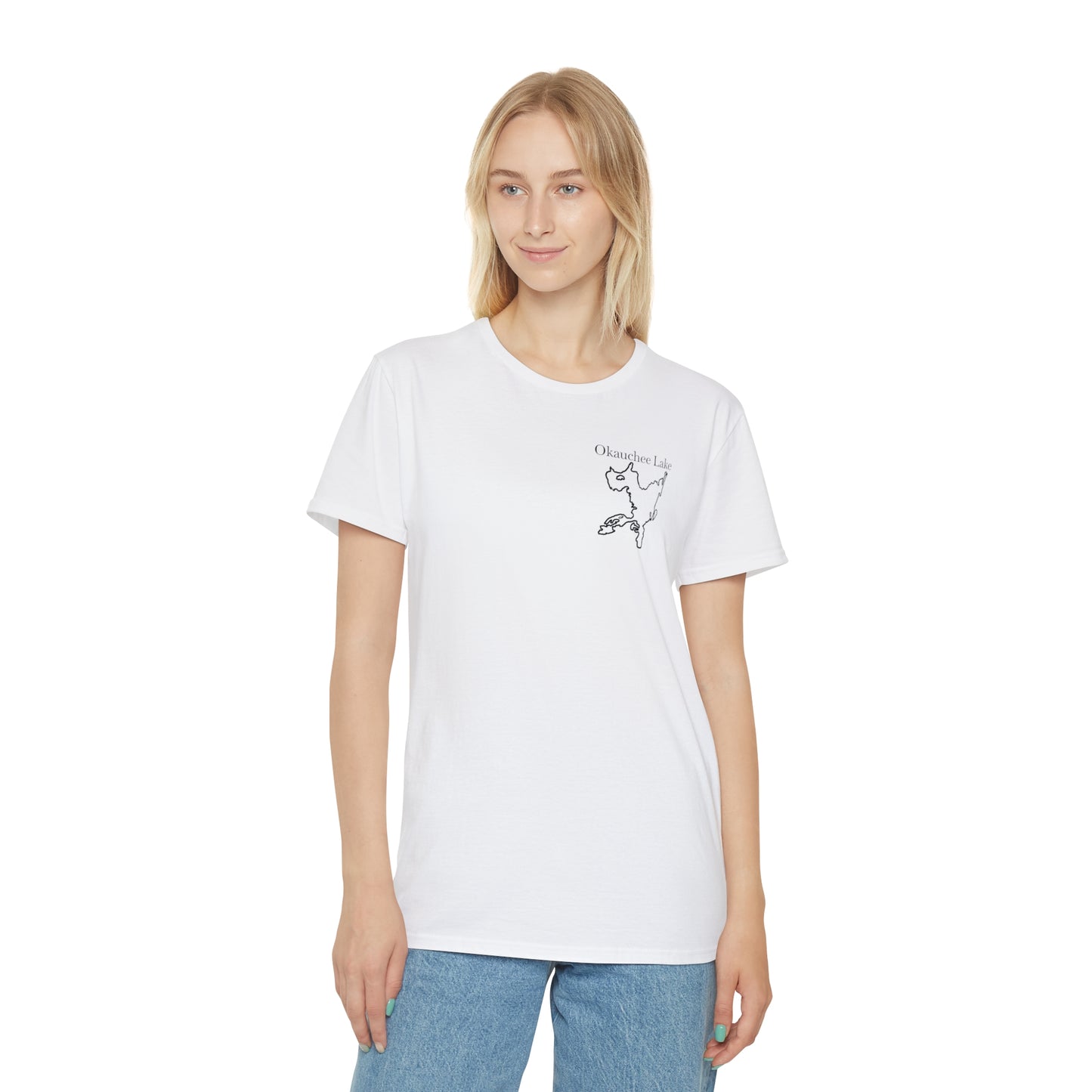 Okauchee Lake, kayak back - Unisex Lightweight short sleeve