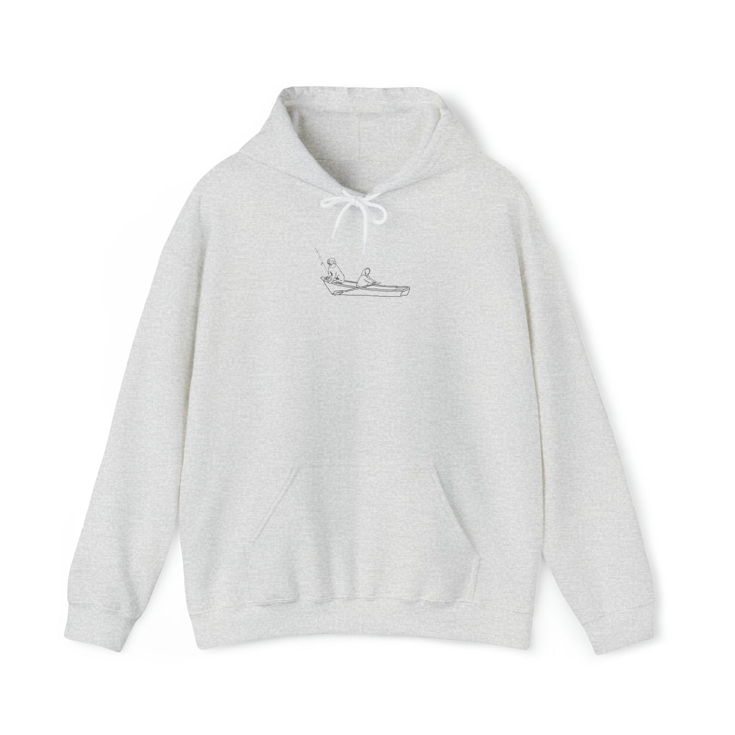 Unisex Heavy Blend Hooded Sweatshirt - row boat dog