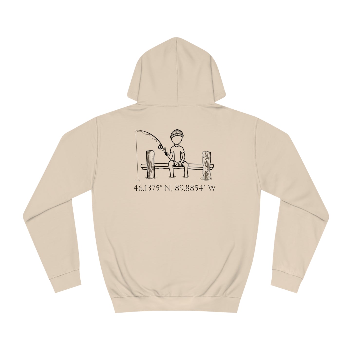 Manitowish Waters Fishing Off Dock - Unisex Hoodie Medium Weight