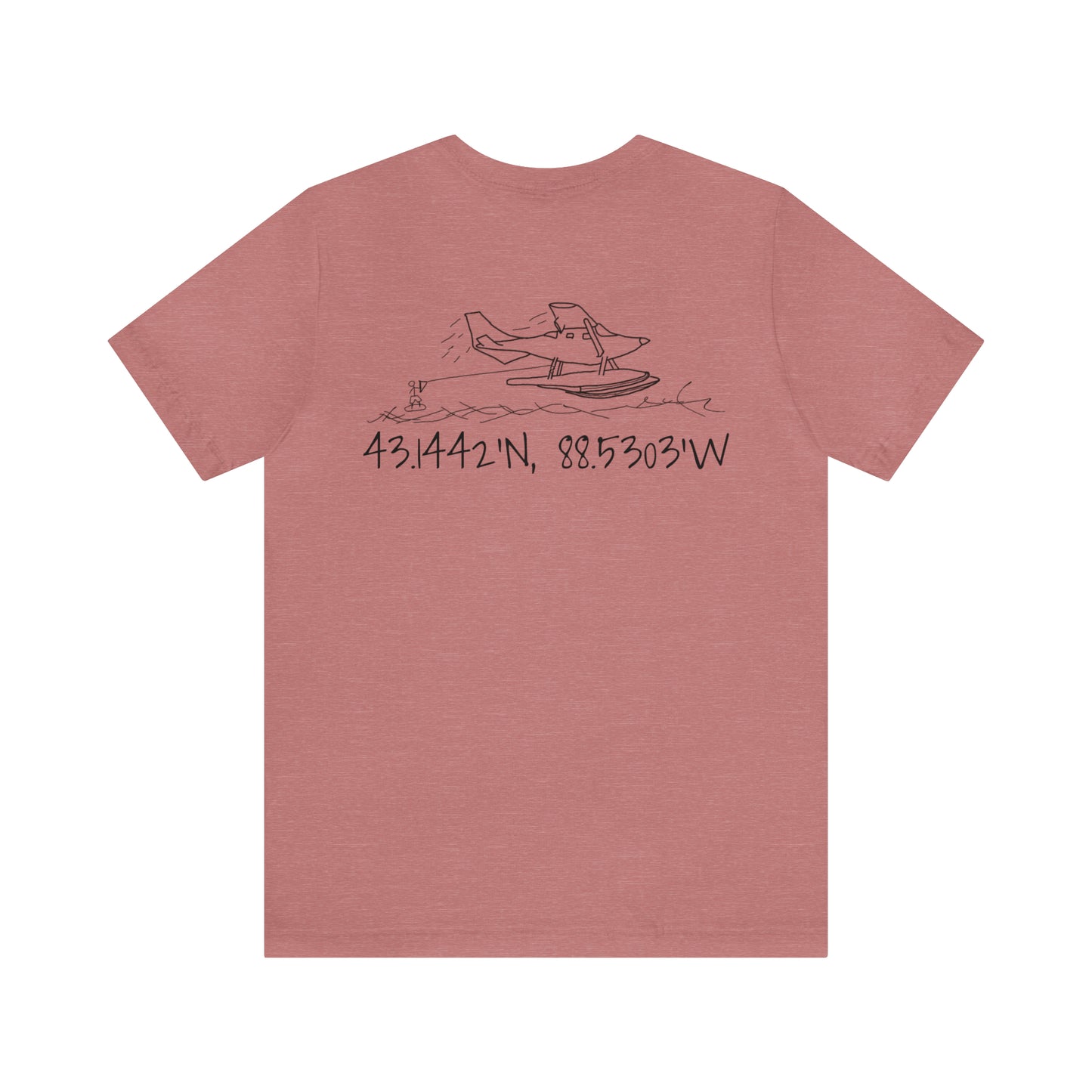 Lac LaBelle, Wakeboard Float Plane - Unisex Lightweight Short Sleeve Tee