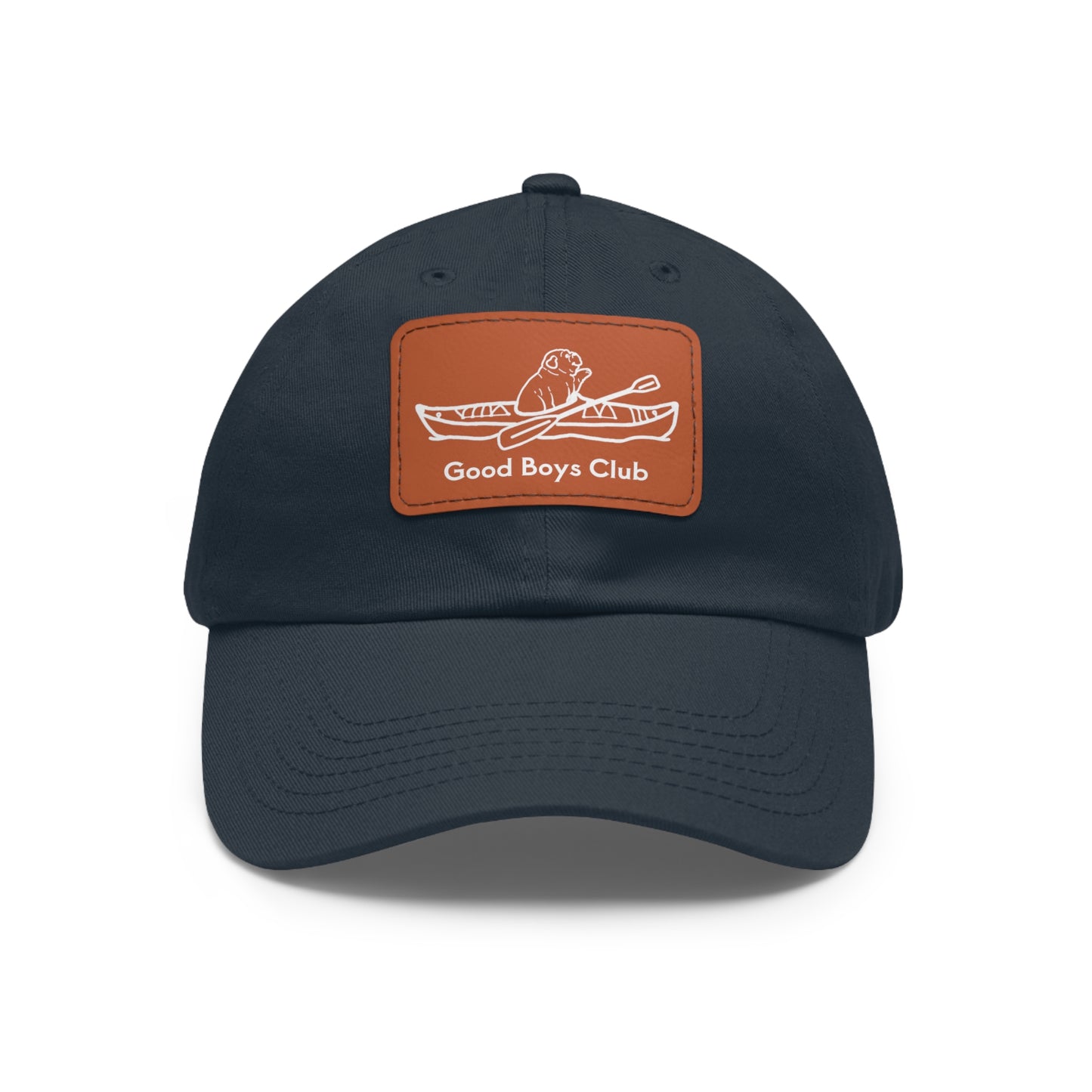 Good Boys Club English Bulldog Kayak Dog - Hat with Leather Patch