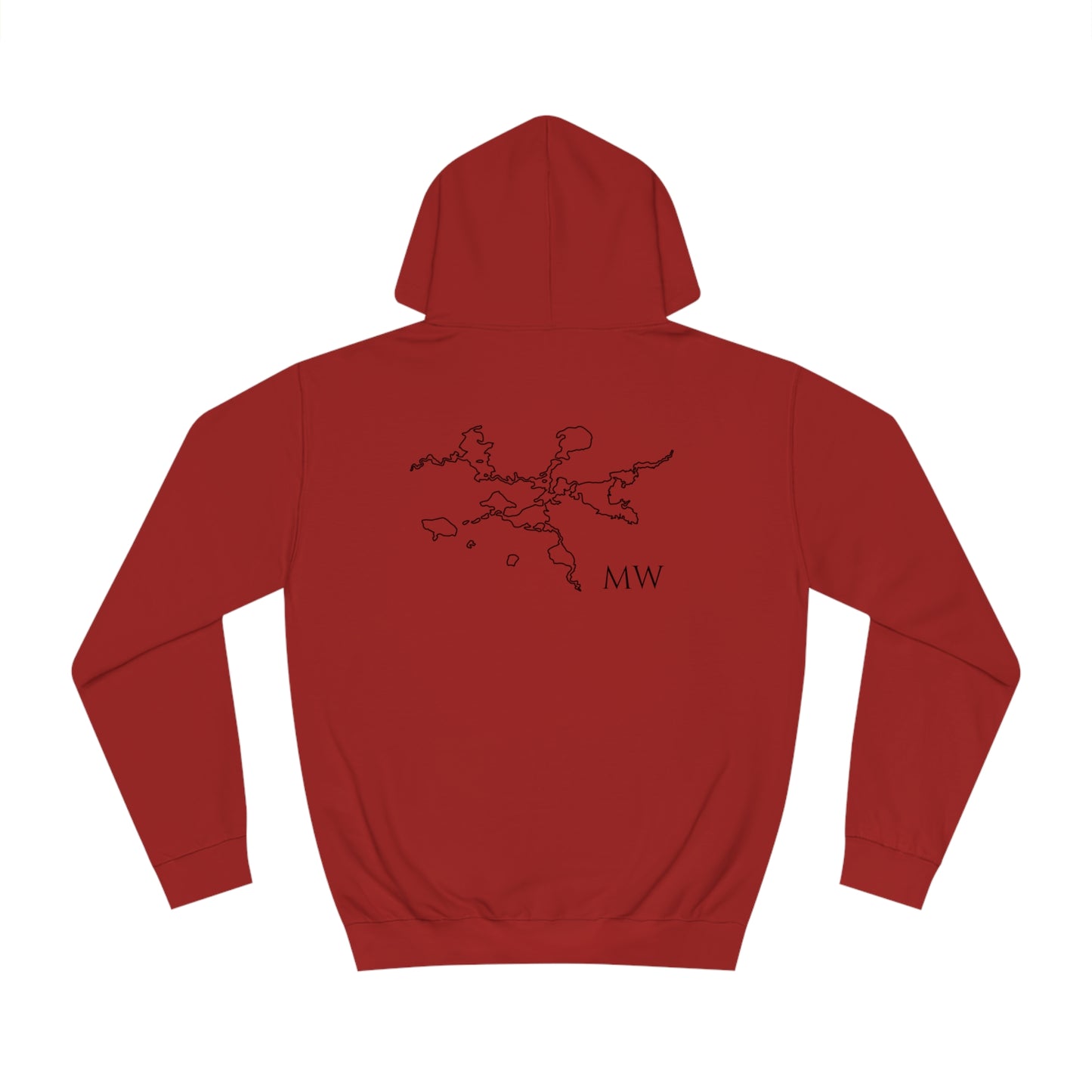 Manitowish Waters Row Boat Dog Fishing Patch - Unisex Hoodie Medium Weight