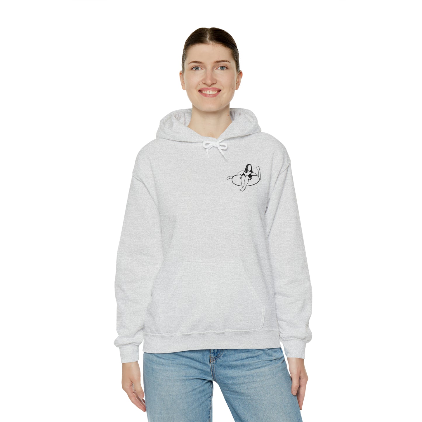 Eagle River Inner Tube Girl - Unisex Heavy Blend Hooded Sweatshirt