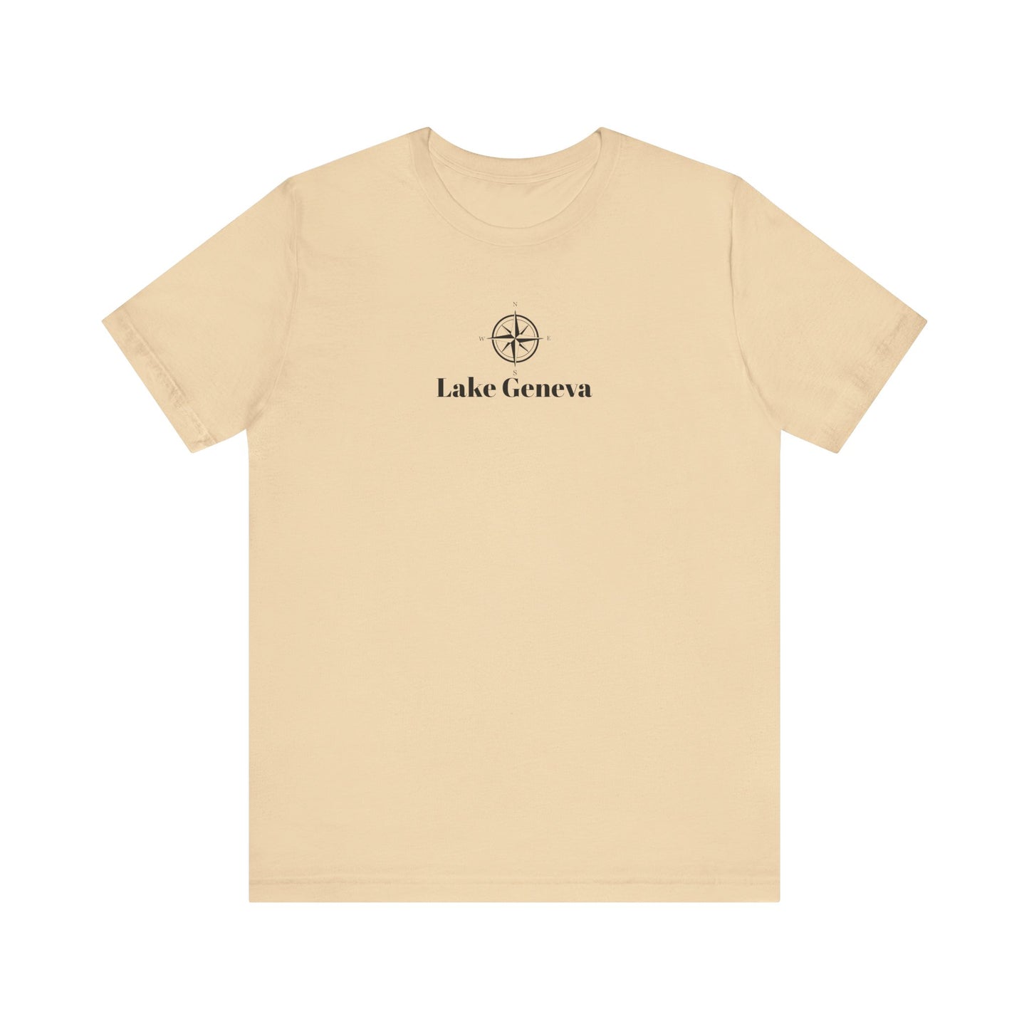 Lake Geneva Compass Rose Unisex Lightweight Short Sleeve Tee