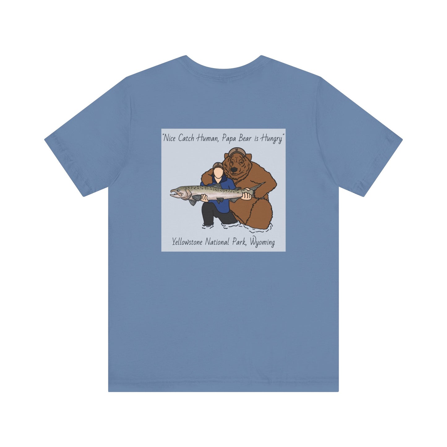 Papa Bear Yellowstone National Park Unisex Lightweight Short Sleeve Tee