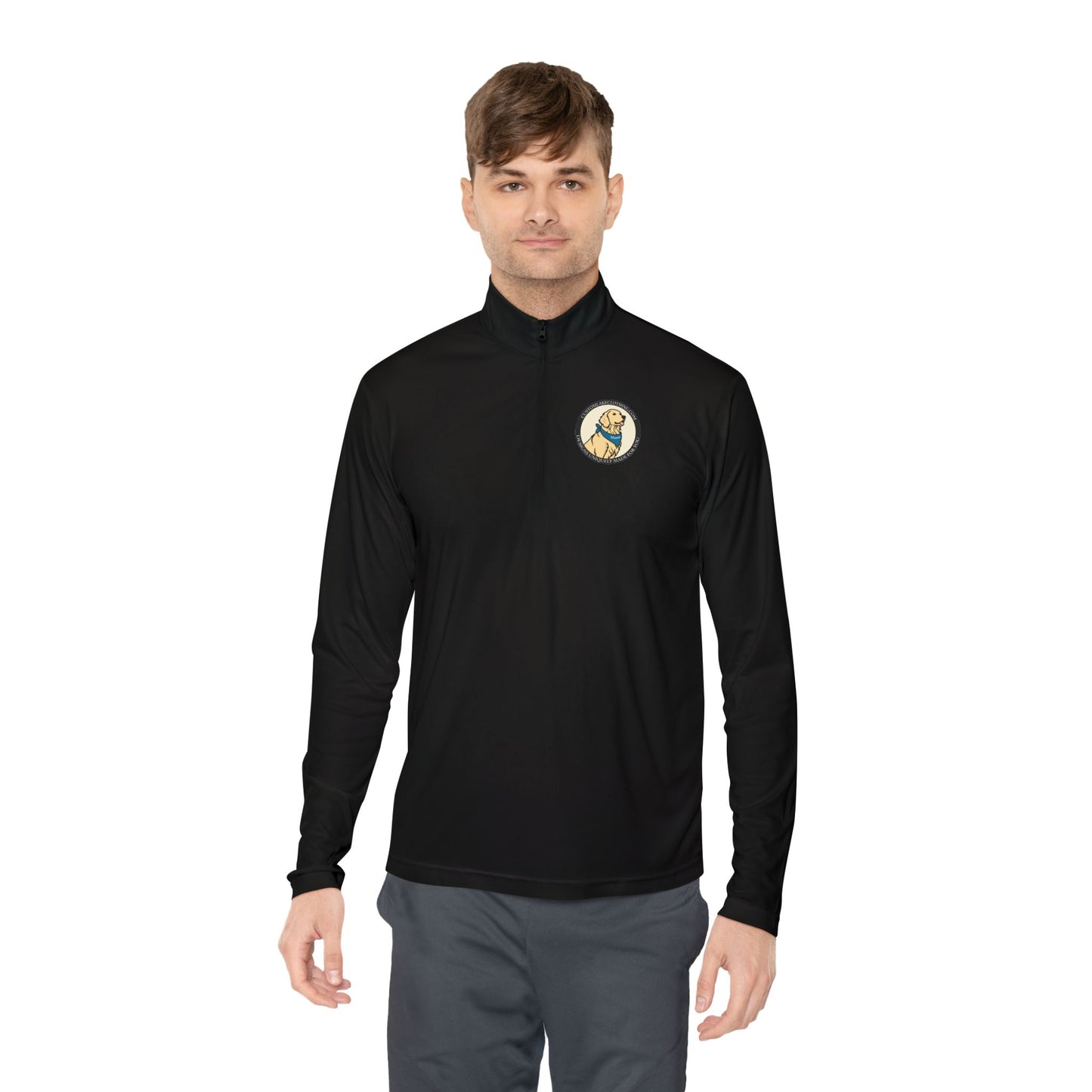 Custom Lake Clothing Golden Logo Unisex Quarter-Zip Pullover