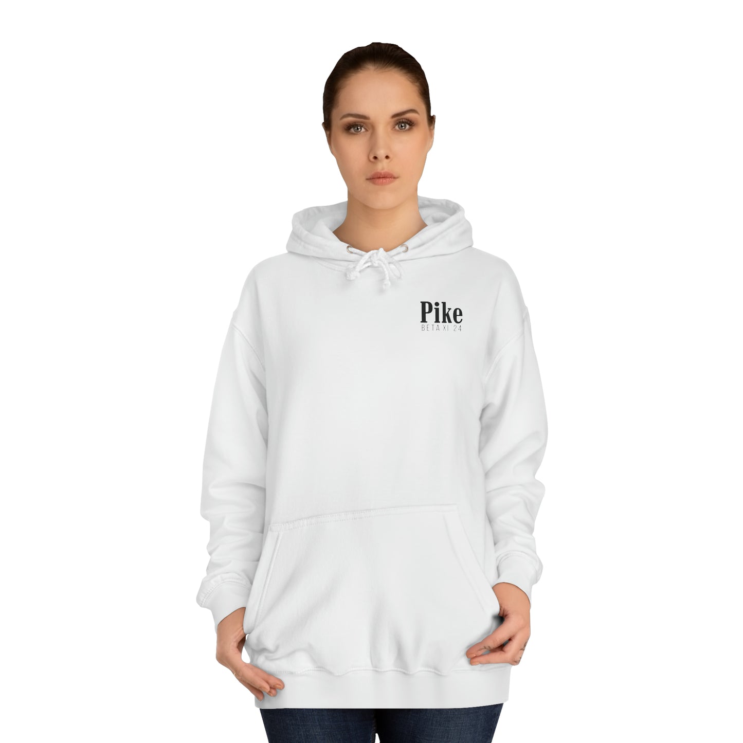 Pike Formal Navy Unisex Hoodie Medium Weight (Grey and White)