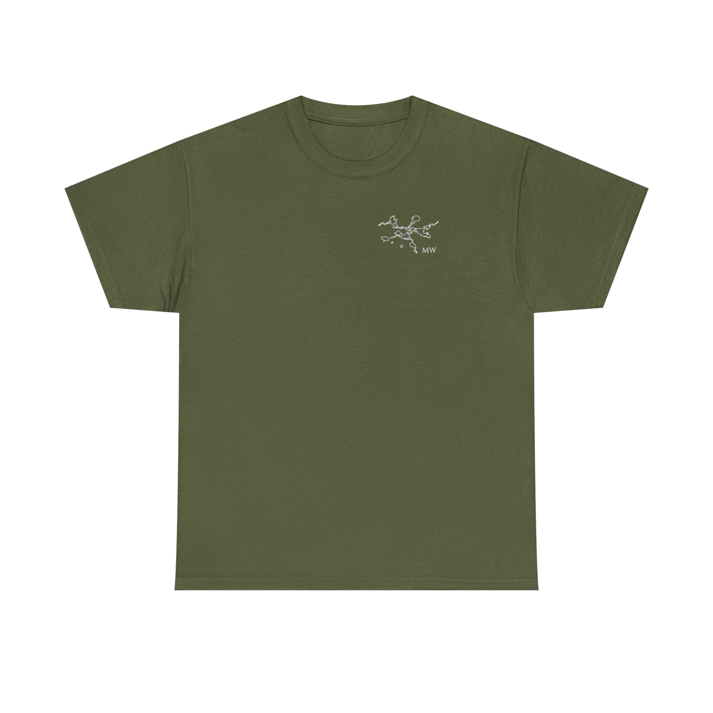 Manitowish Waters Plain Back - Unisex Heavyweight Short Sleeve Tee