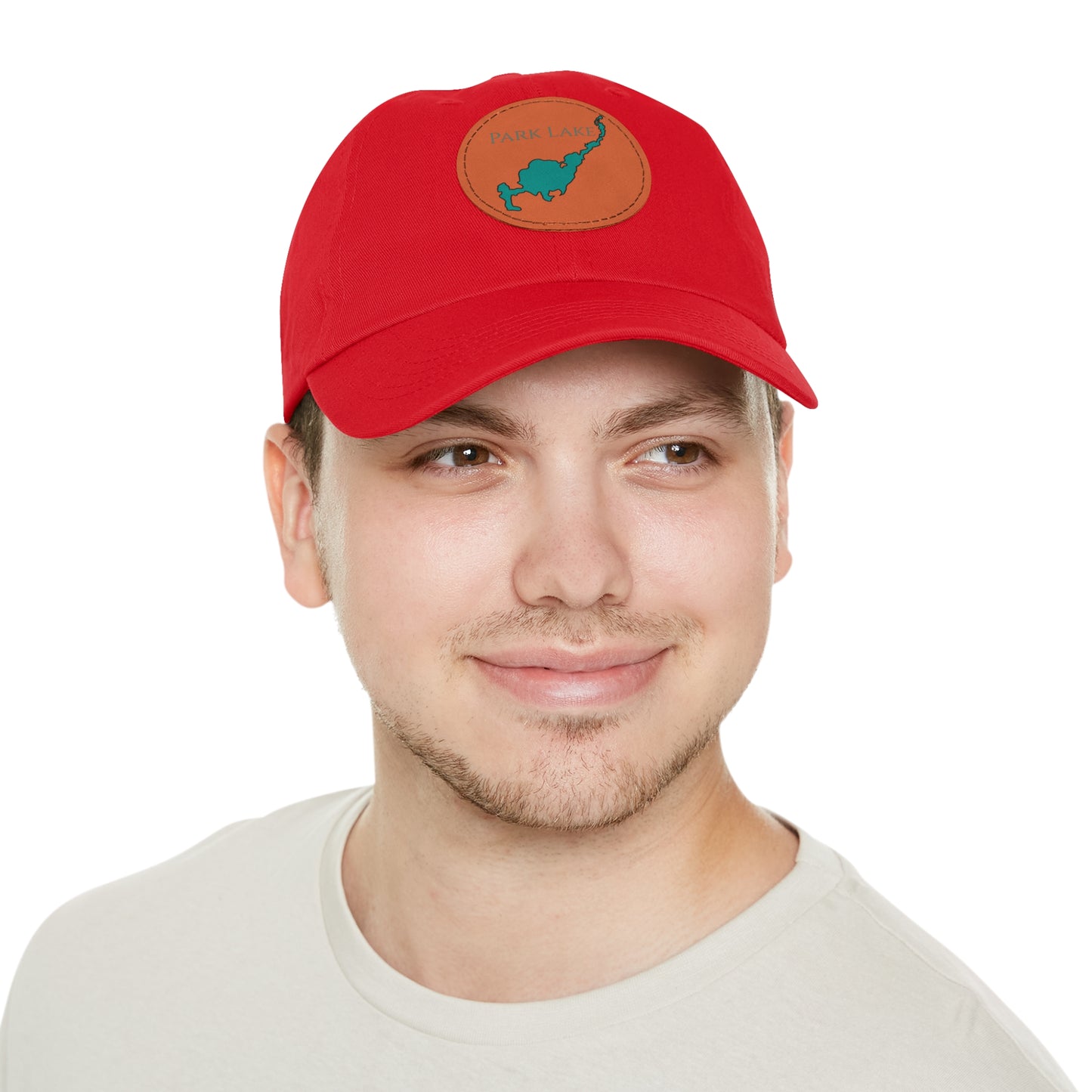 Park Lake Embroidered Hat with Leather Patch