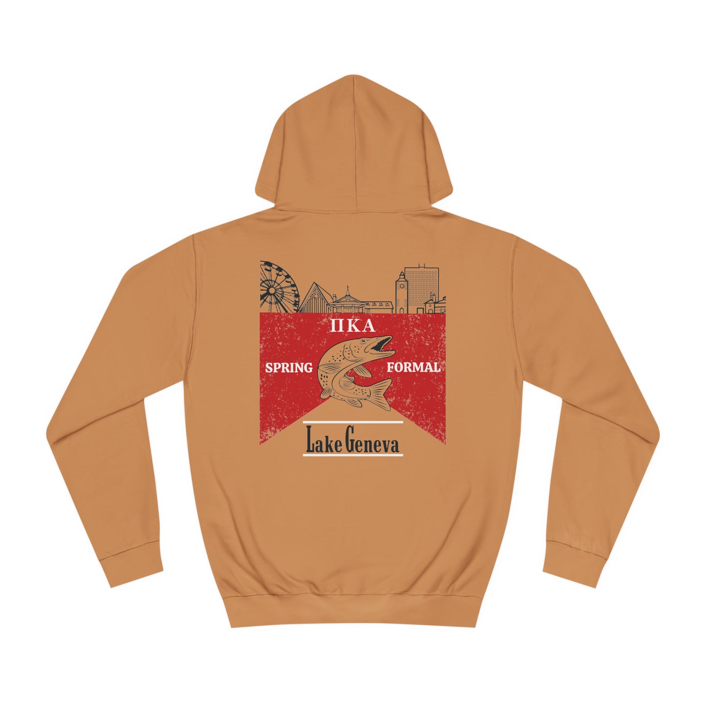 Pike Final Mockup Budweiser Red Unisex Hoodie Medium Weight