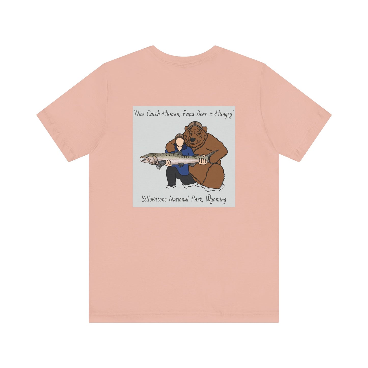 Papa Bear Yellowstone National Park Unisex Lightweight Short Sleeve Tee