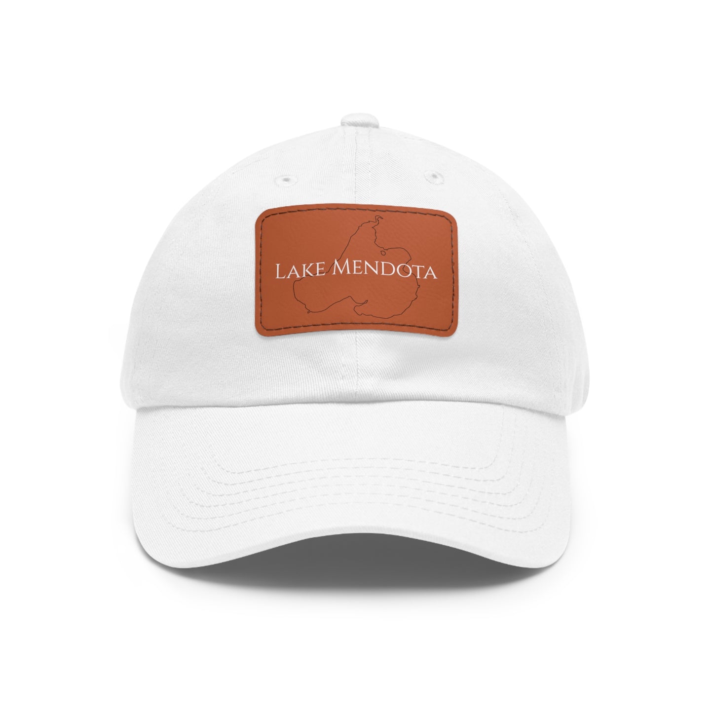 Lake Mendota Embroidered Hat with Leather Patch