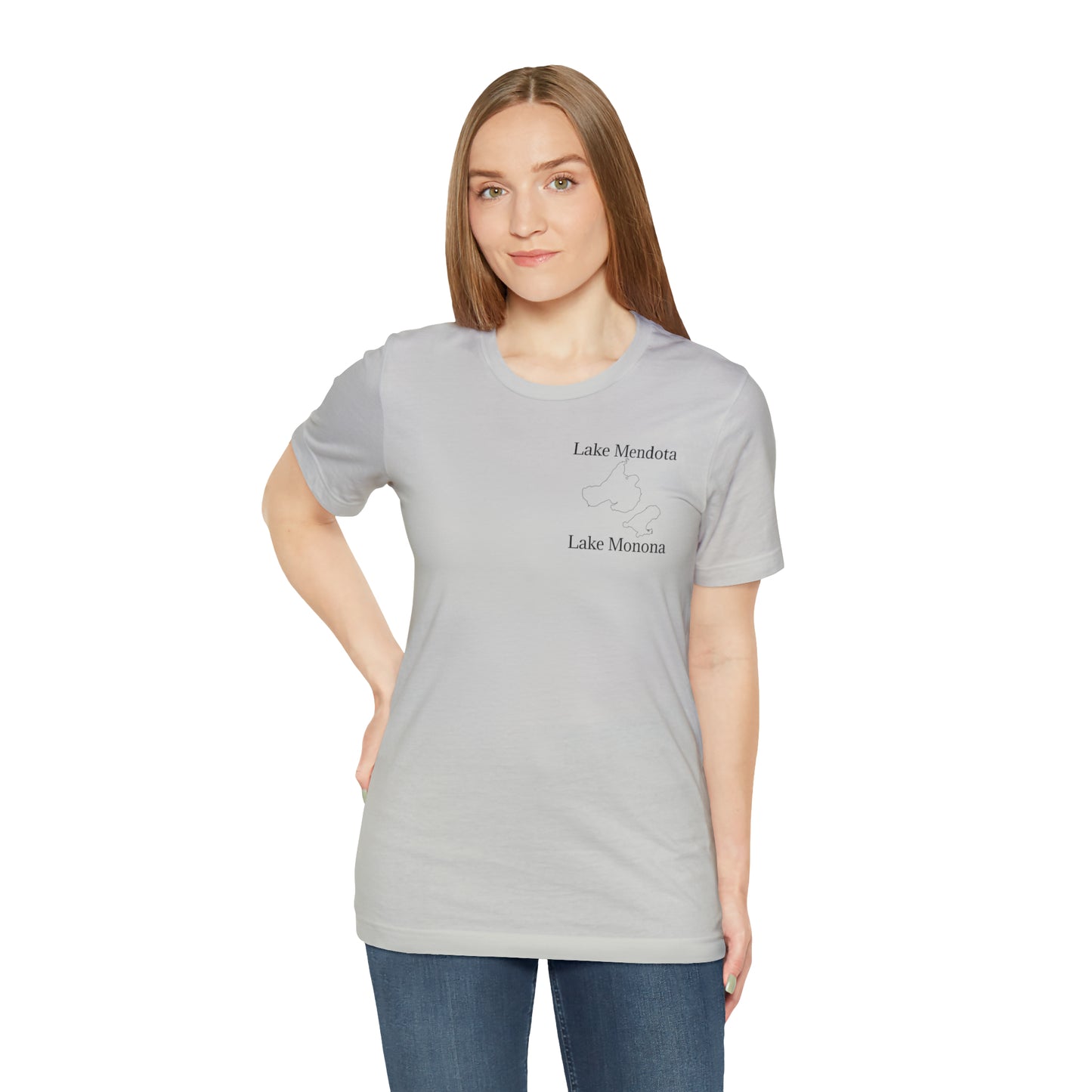 Mendota/Monona , sailboat Badger Logo - Bella & Canvas Short Sleeve