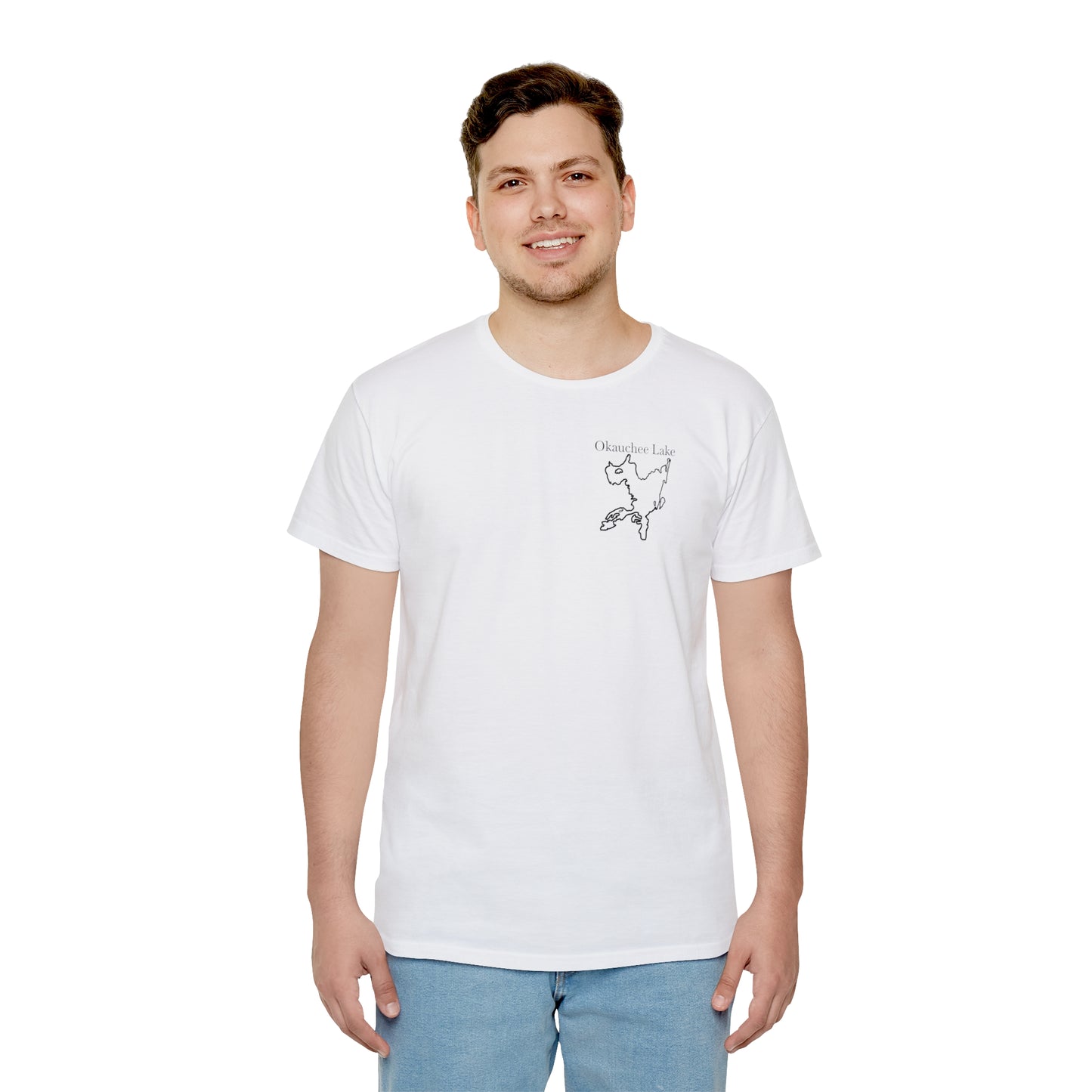 Okauchee Lake, kayak back - Unisex Lightweight short sleeve