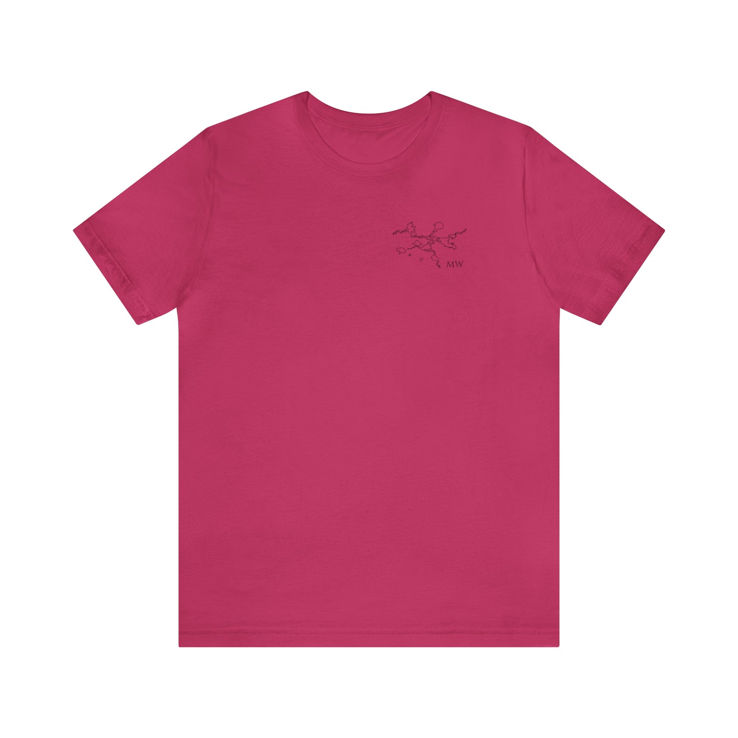 Manitowish Waters Plain Lake Patch - Unisex Lightweight Short Sleeve Tee