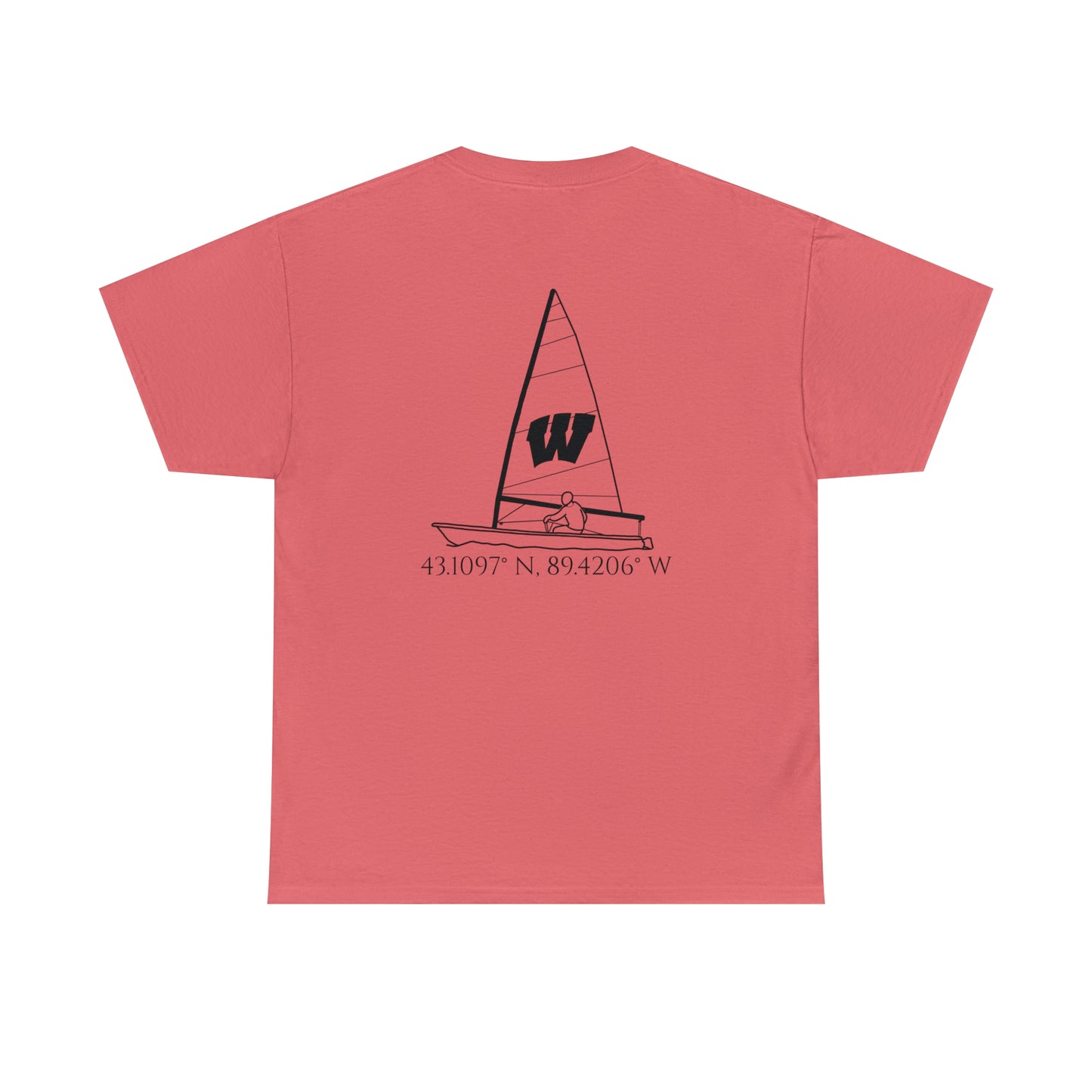 Lake Mendota, Wisconsin Sailing - Unisex Heavy Tee Shirt