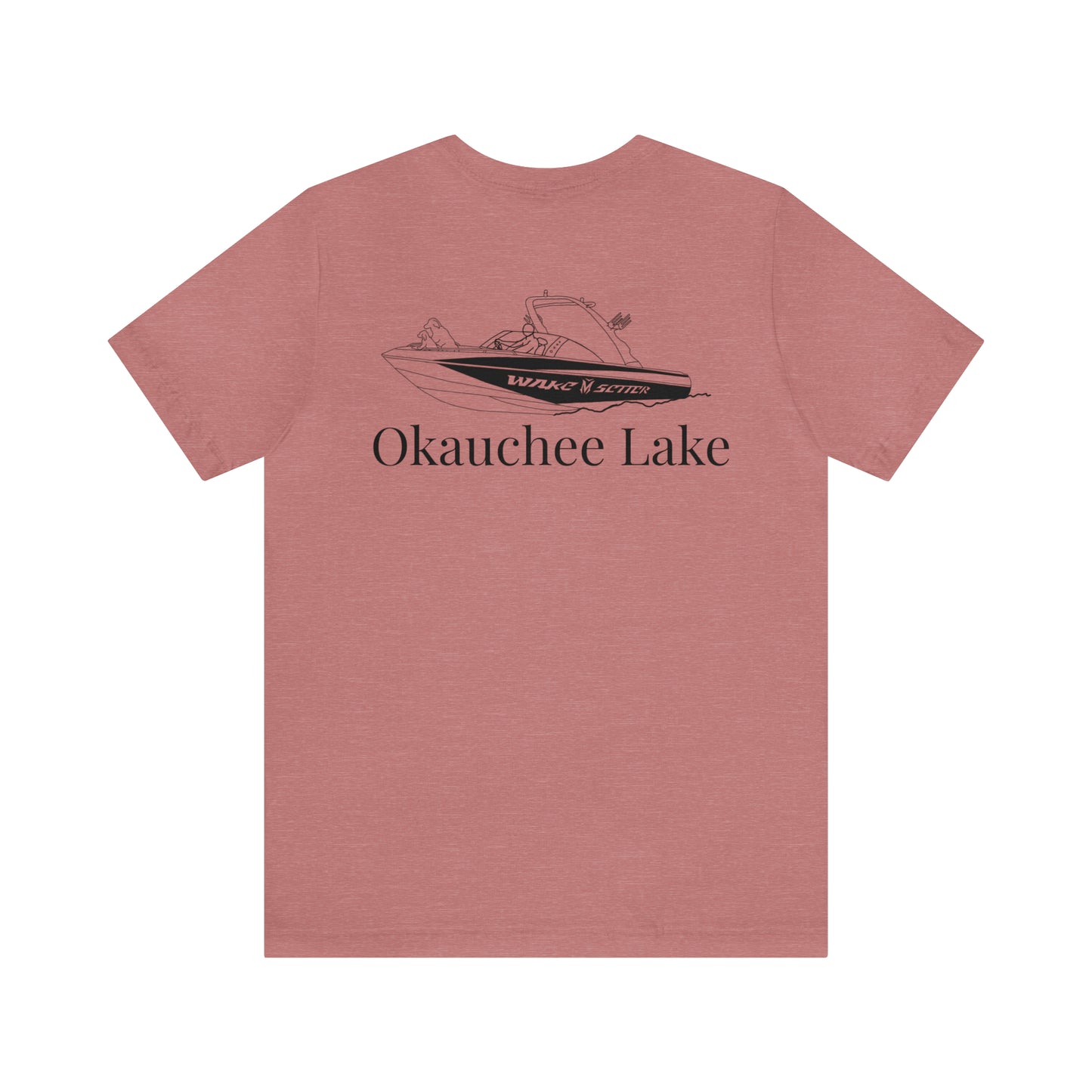Standup Jetski Front, 2008 Malibu Wakesetter - Okauchee Lake Unisex Lightweight Short Sleeve Tee