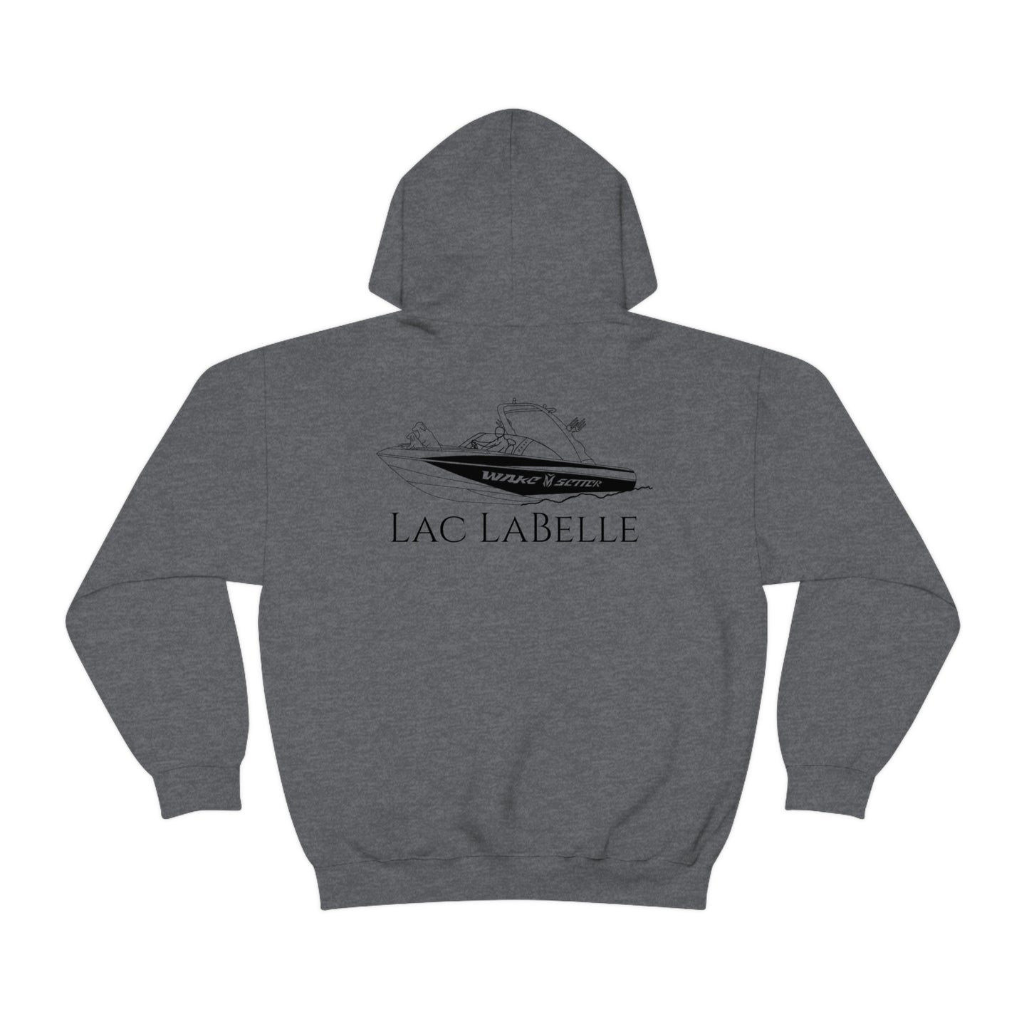 Surf Sketch Patch, Malibu Wakesetter - Lac LaBelle Unisex Heavyweight Hooded Sweatshirt