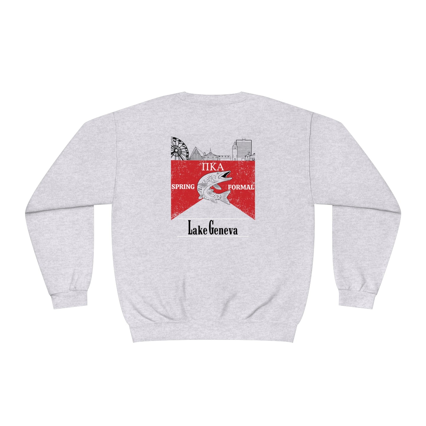 Pike Mockup 1 Crewneck Sweatshirt budwiser red