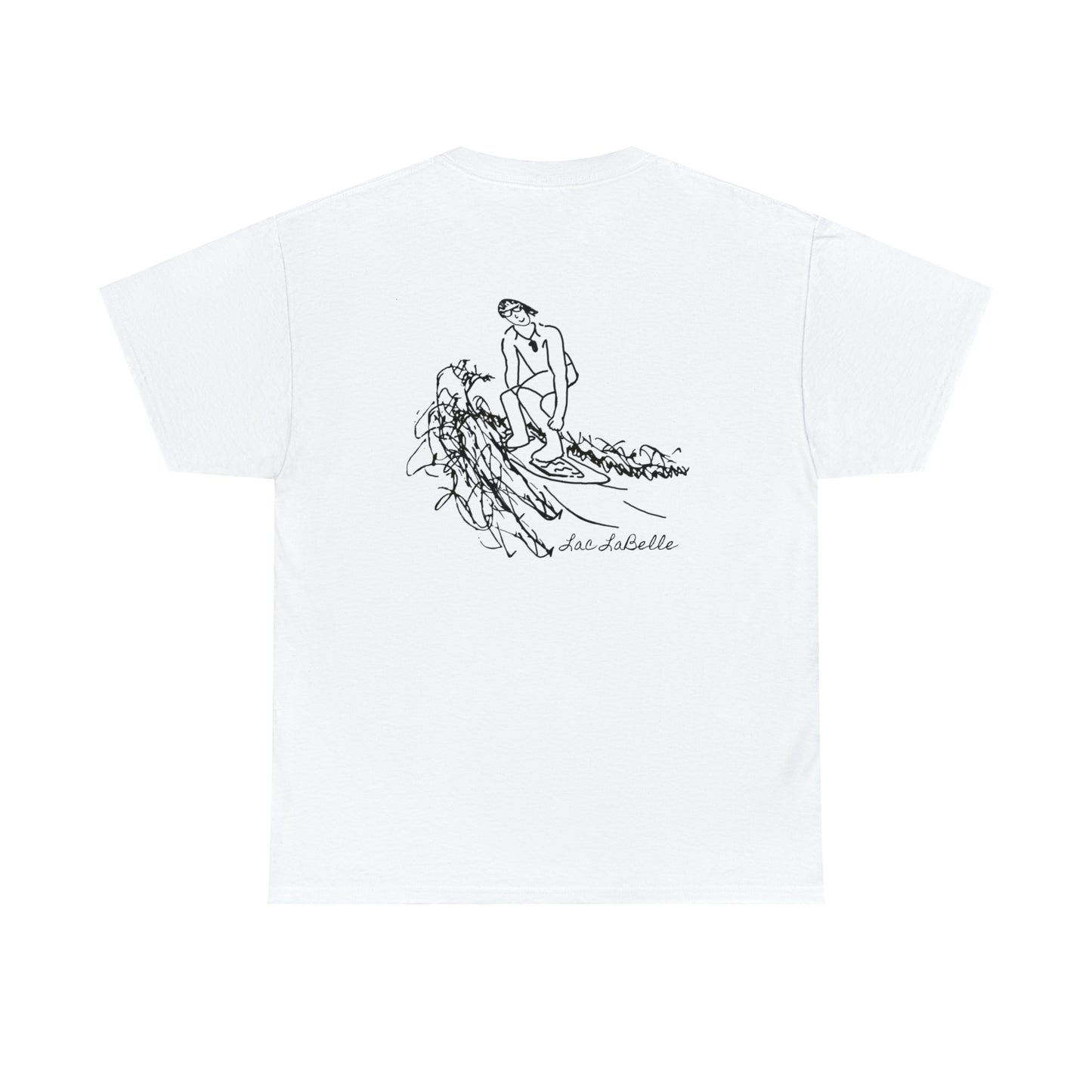 Surf Sketch -Lac LaBelle Unisex Heavyweight Short Sleeve Tee