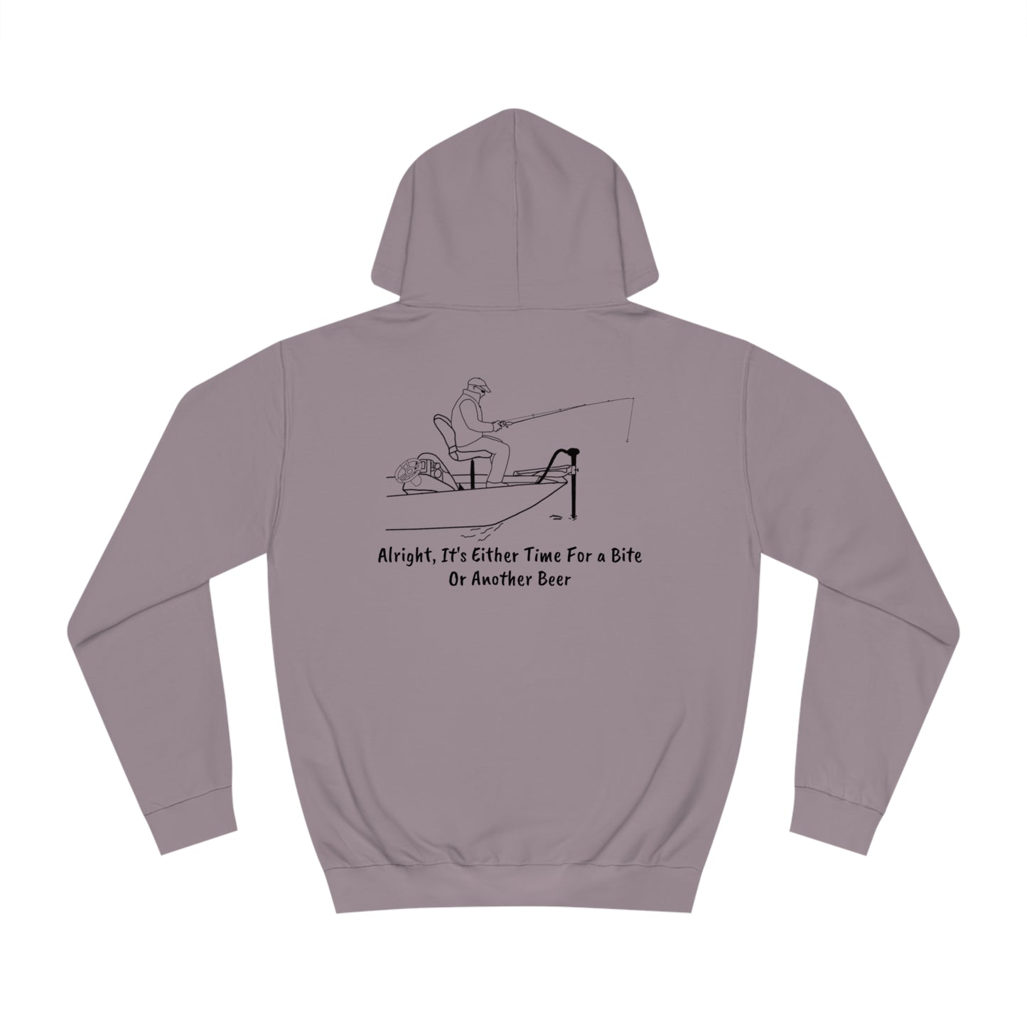 Manitowish Waters Trolling Motor Fishing, Bite Or Beer - Unisex Hoodie Medium Weight