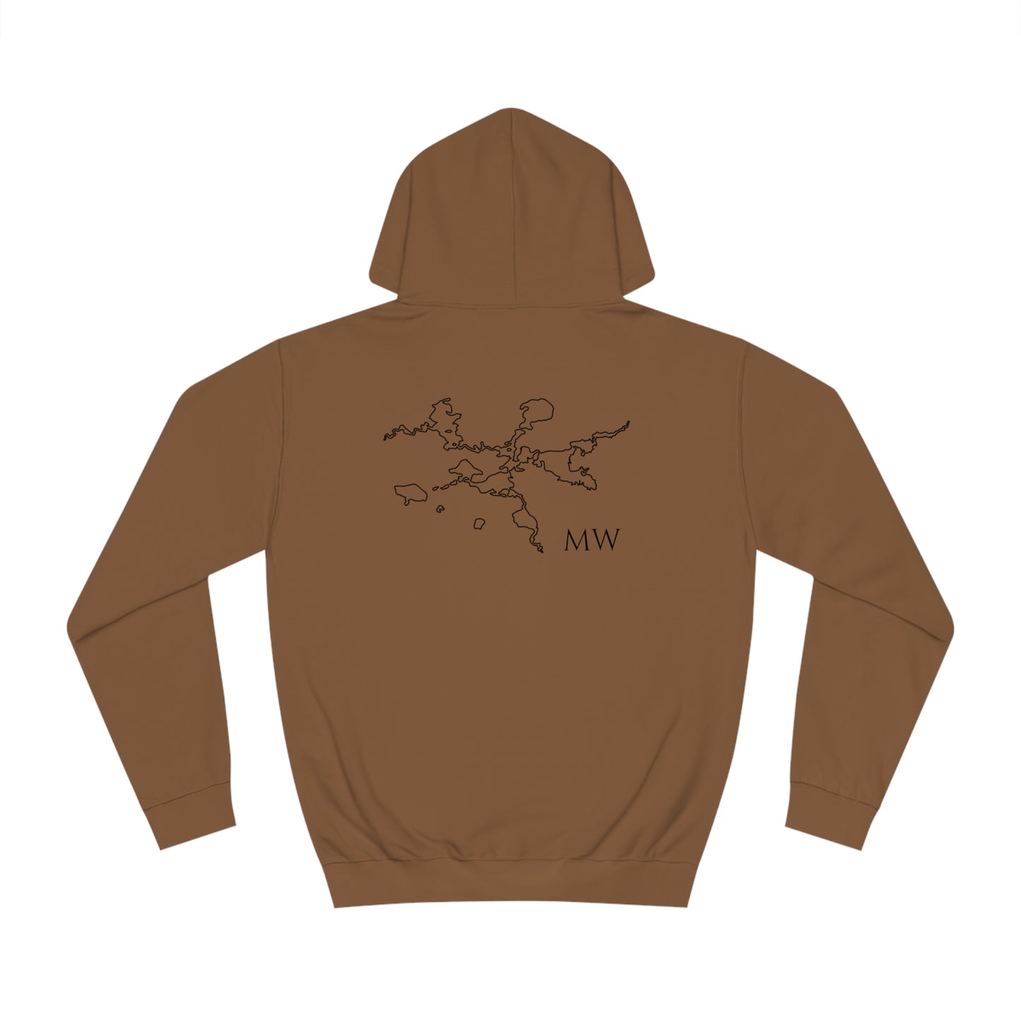 Manitowish Waters Row Boat Dog Fishing Patch - Unisex Hoodie Medium Weight