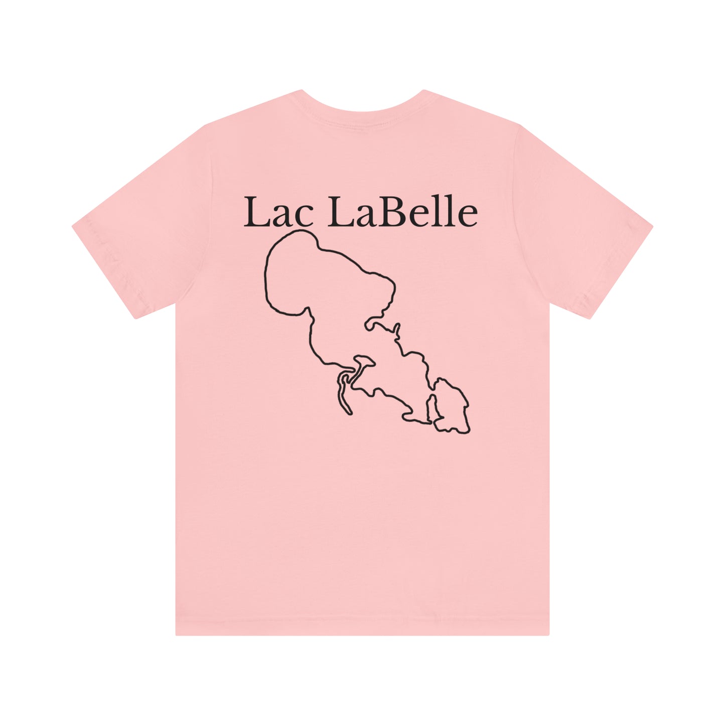 Lac LaBelle, Kayak Front - Unisex Lightweight Short Sleeve Tee