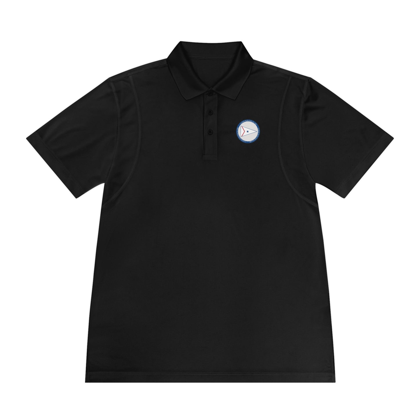 La Belle Yacth Club Logo Circle Patch Men's Sport Polo Shirt
