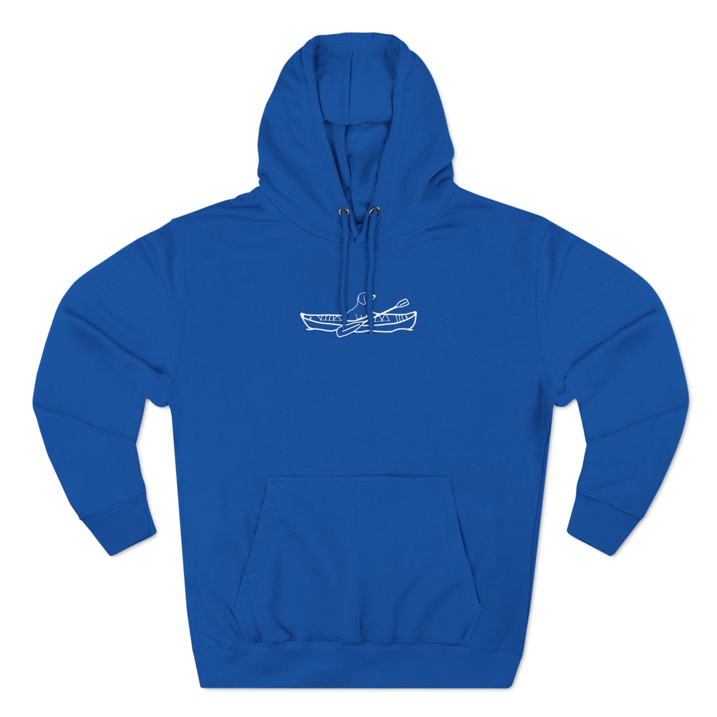 Kayak Dog - Dachshund Plain, Three-Panel Fleece Hoodie Unisex (LS)