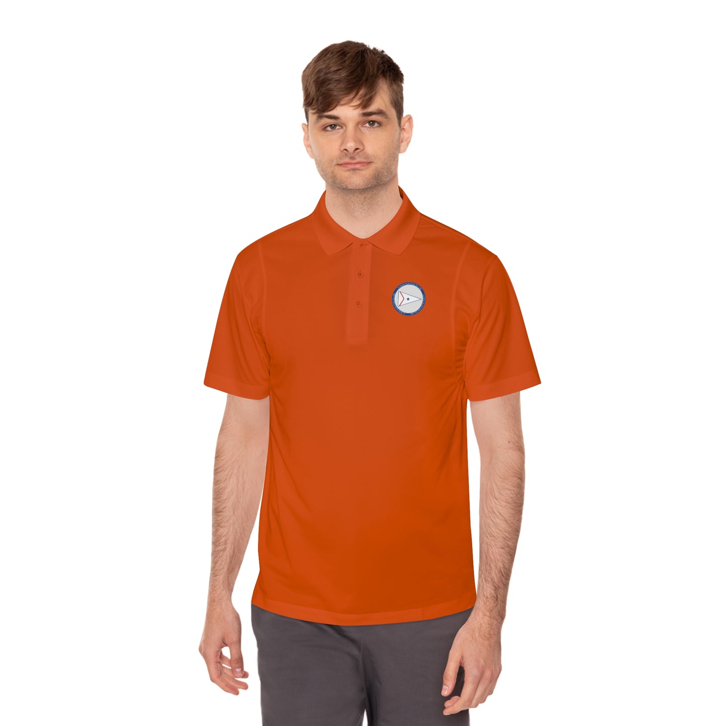 La Belle Yacth Club Logo Circle Patch Men's Sport Polo Shirt