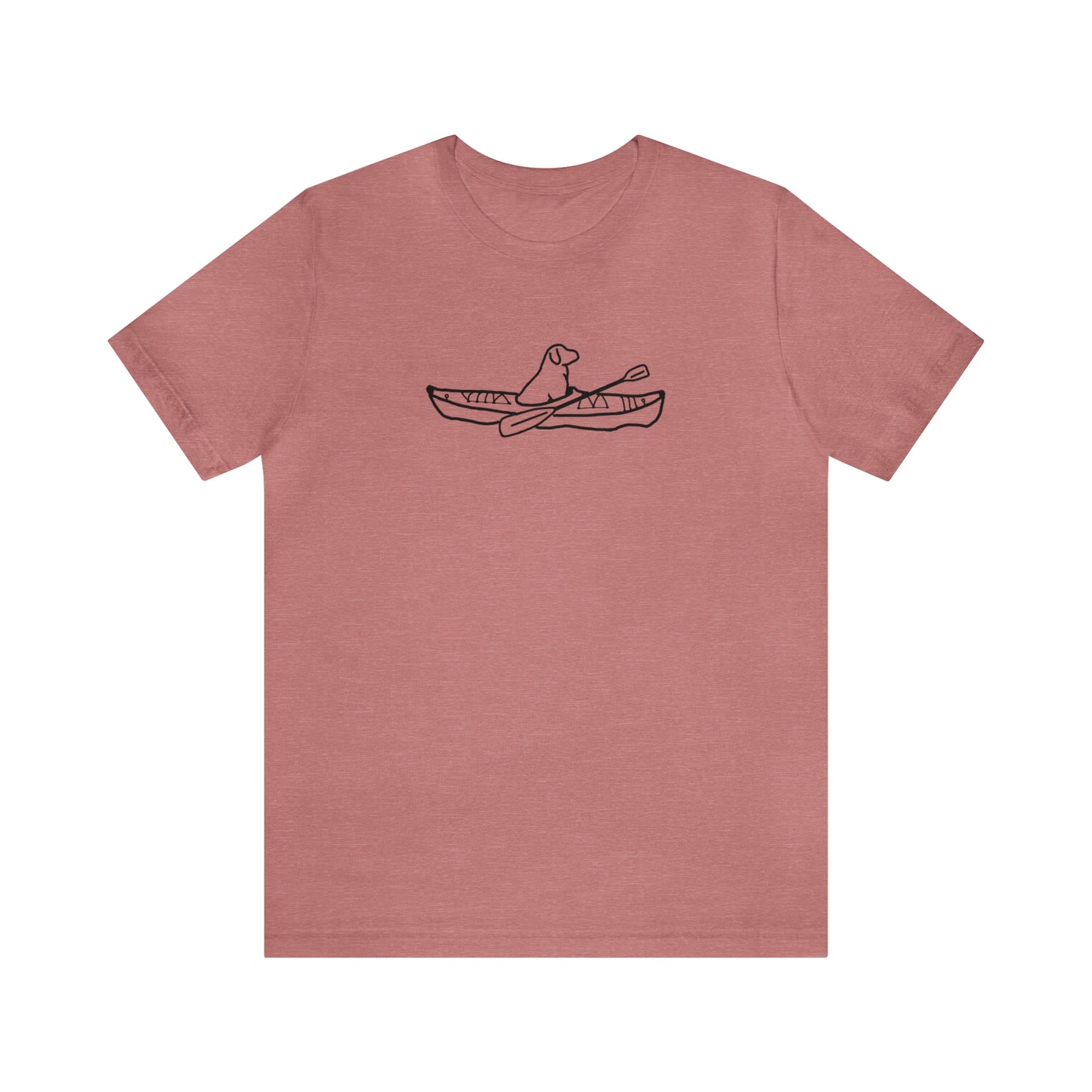Lac LaBelle, Kayak Dog - Unisex Lightweight Short Sleeve Tee