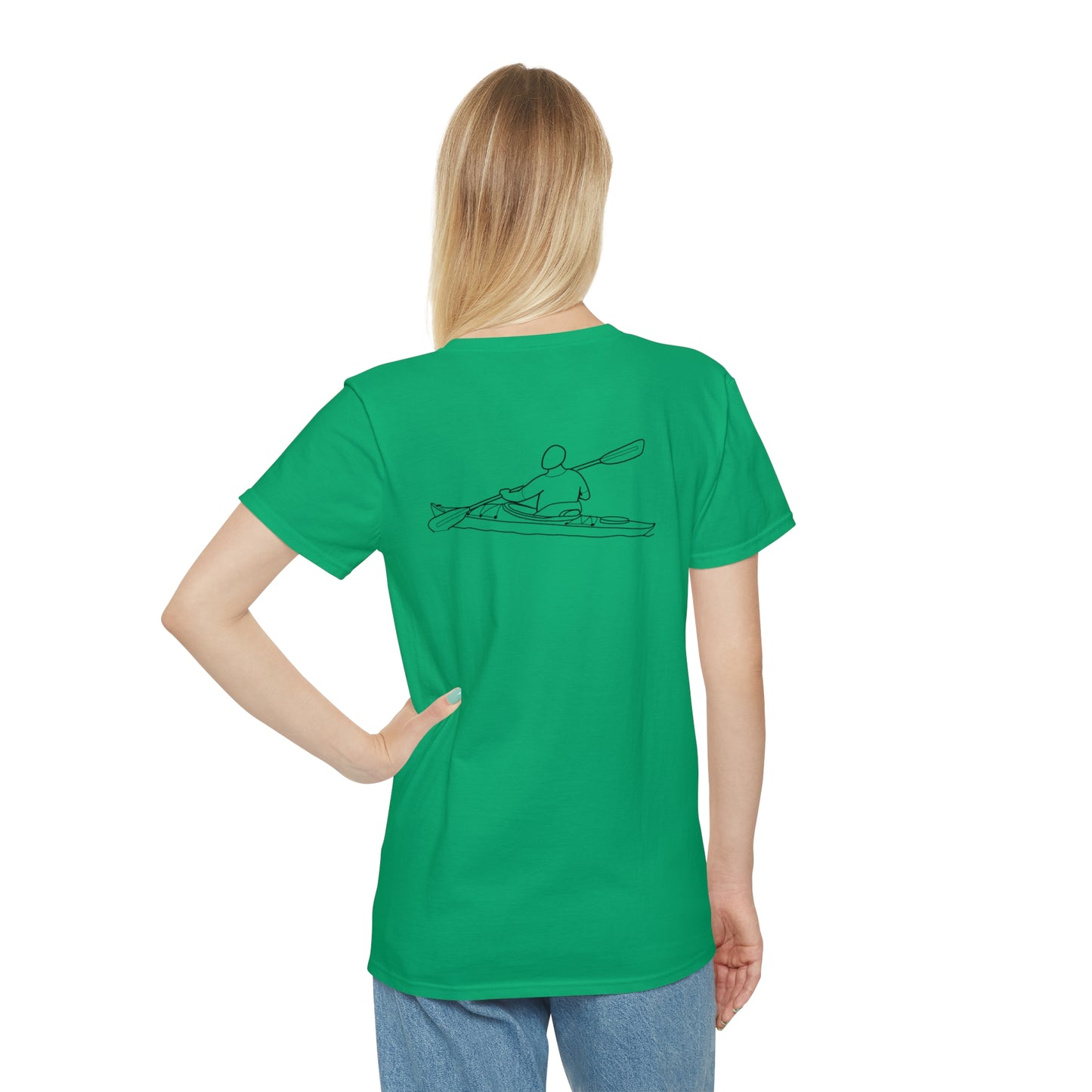 Okauchee Lake, kayak back - Unisex Lightweight short sleeve