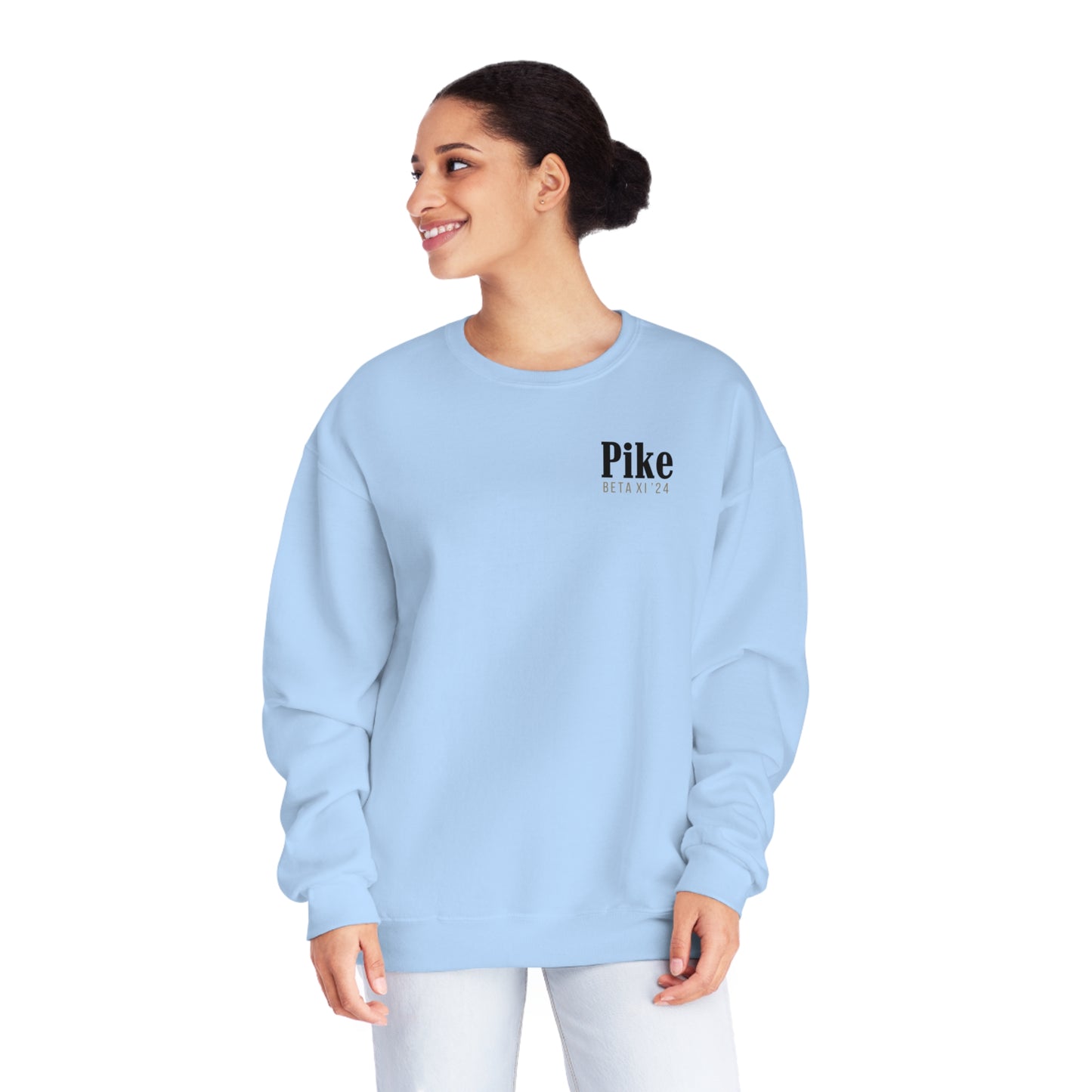 Pike Mockup 1 Crewneck Sweatshirt budwiser red
