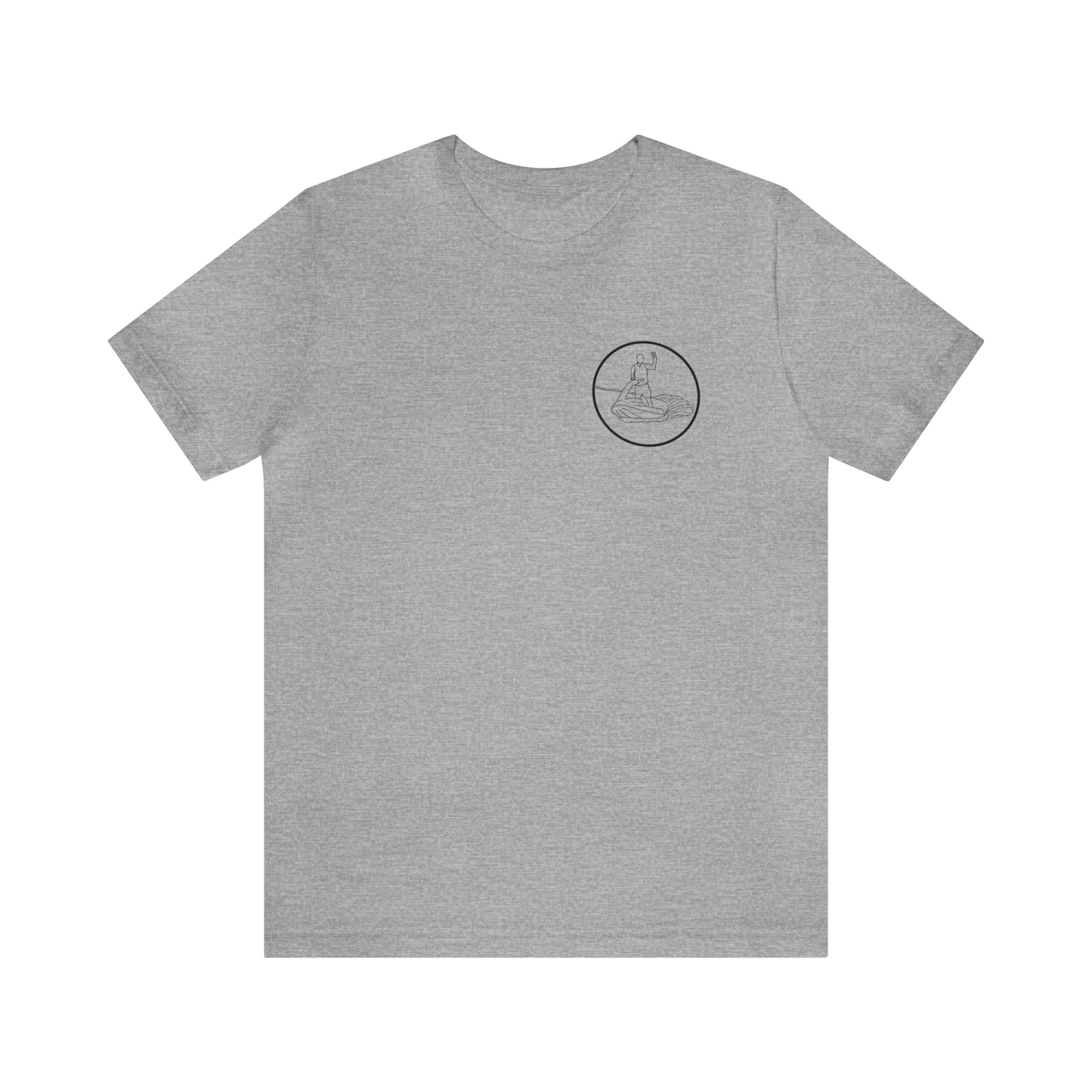 Standup Jetski Front, 2008 Malibu Wakesetter - Okauchee Lake Unisex Lightweight Short Sleeve Tee