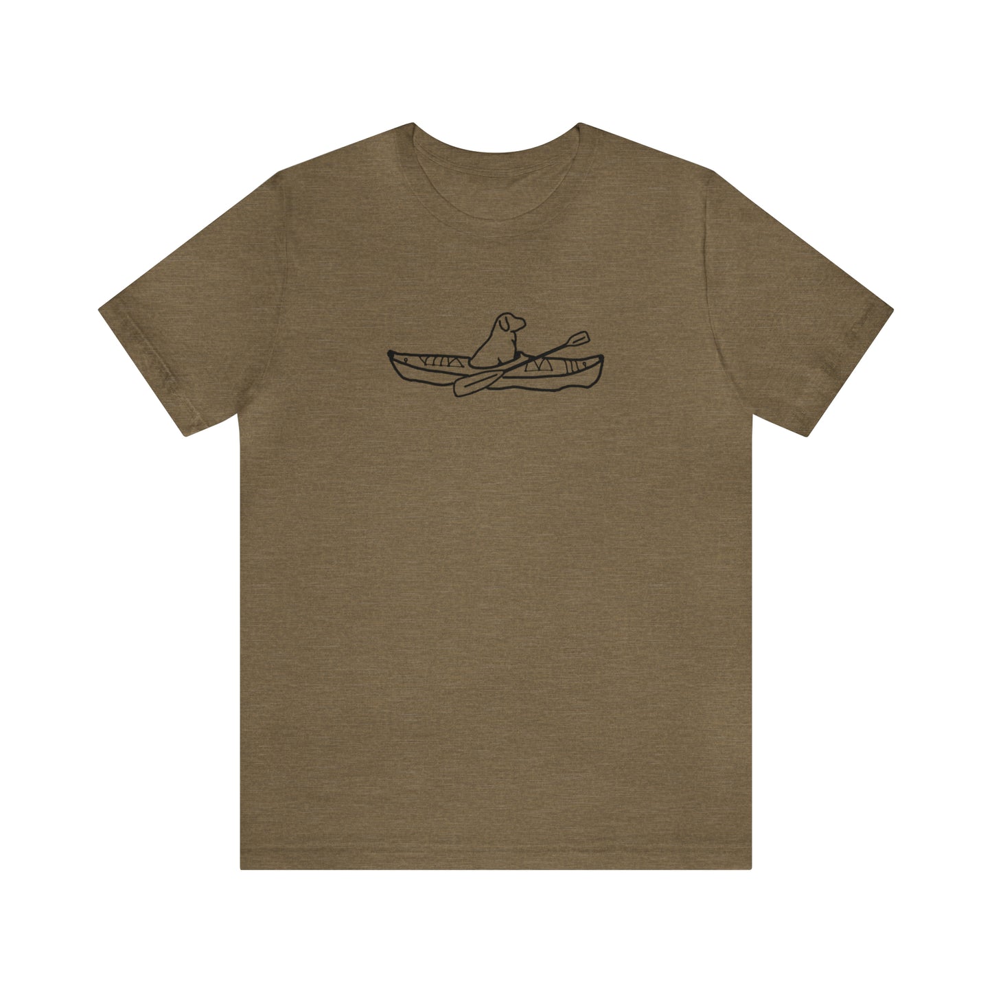 Lac LaBelle, Kayak Dog - Unisex Lightweight Short Sleeve Tee