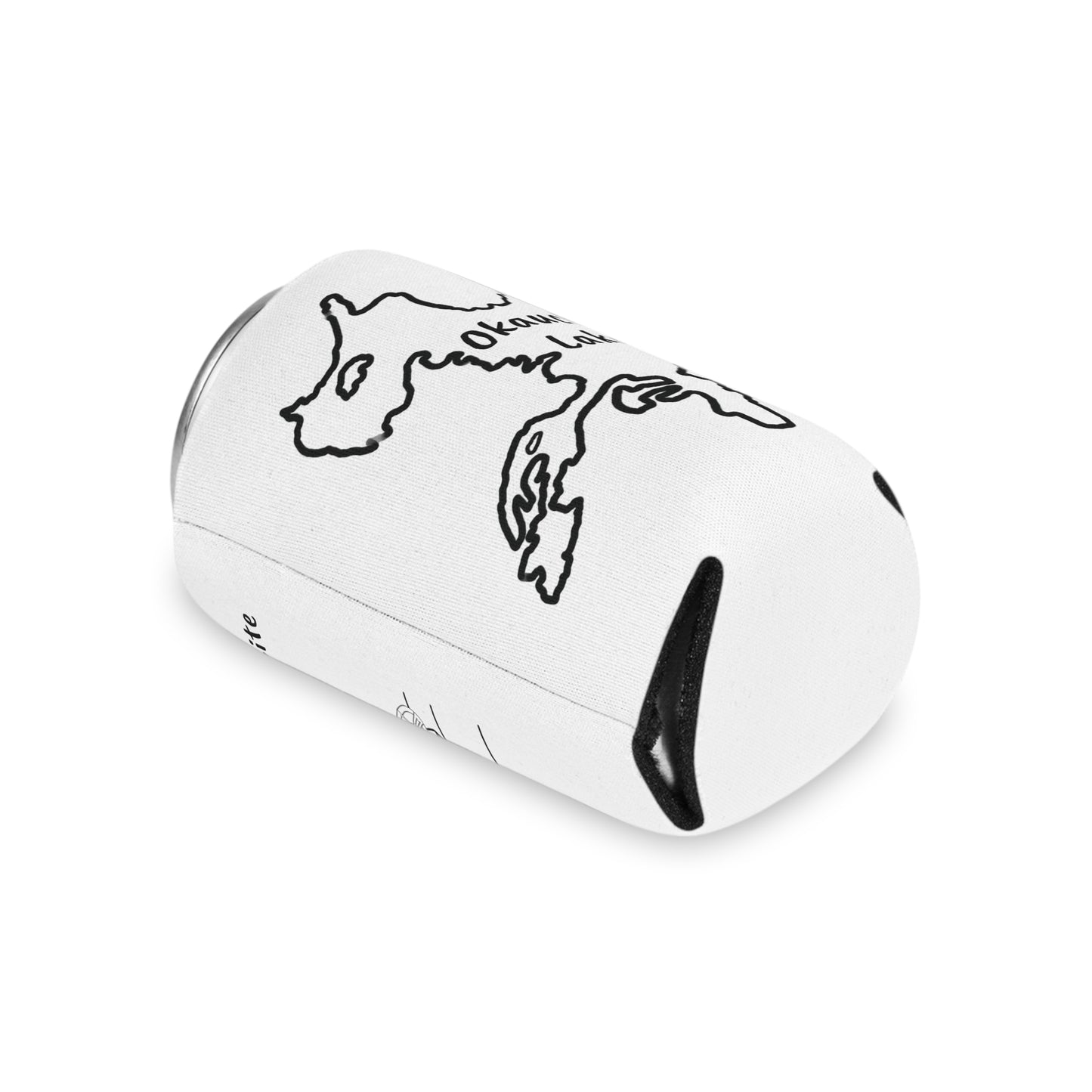 Okauchee Lake Bite or Beer with Golden Retriever Koozie