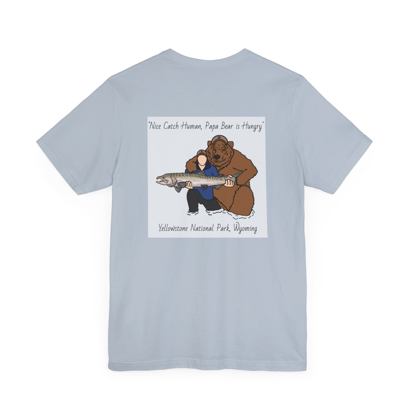 Papa Bear Yellowstone National Park Unisex Lightweight Short Sleeve Tee