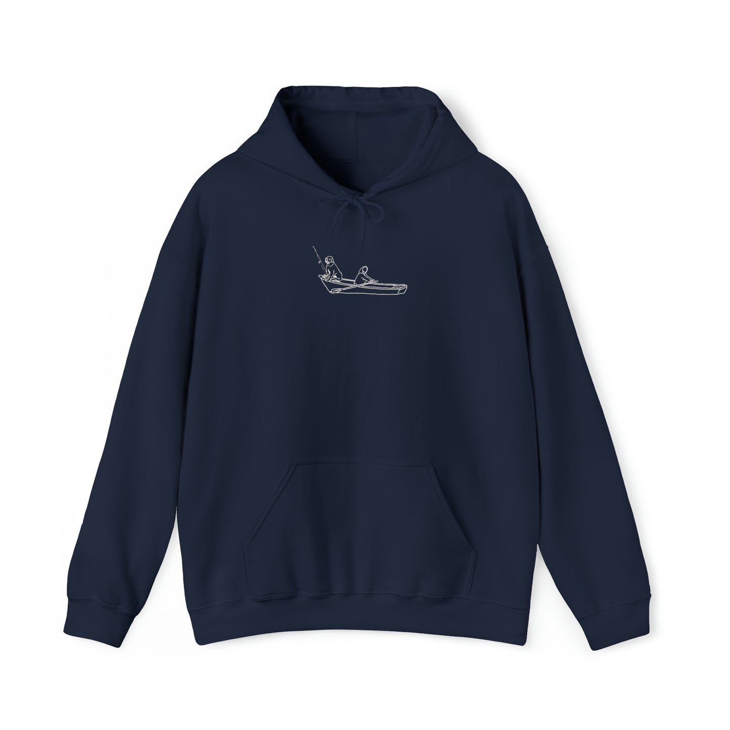 Unisex Heavy Blend Hooded Sweatshirt - row boat dog