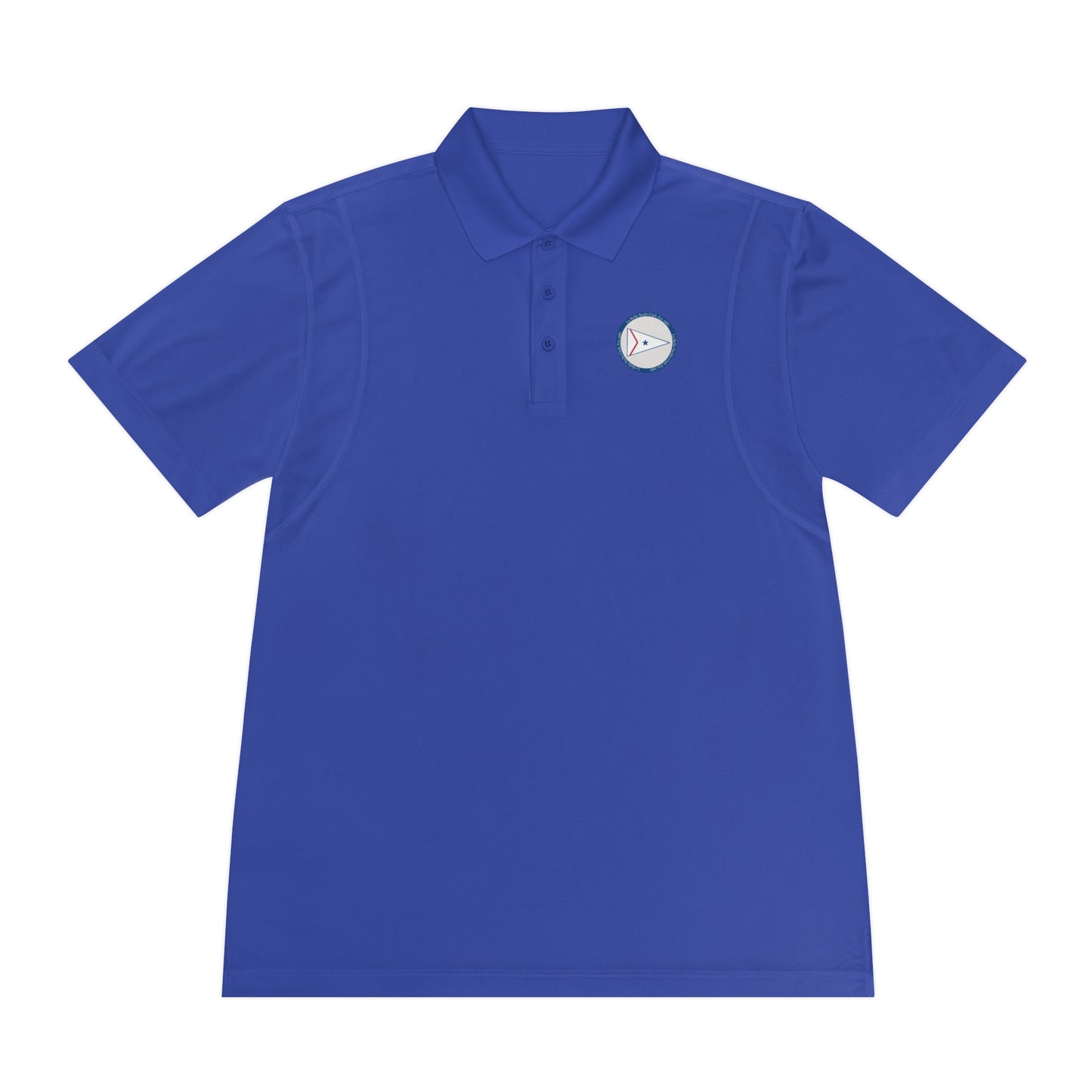 La Belle Yacth Club Logo Circle Patch Men's Sport Polo Shirt